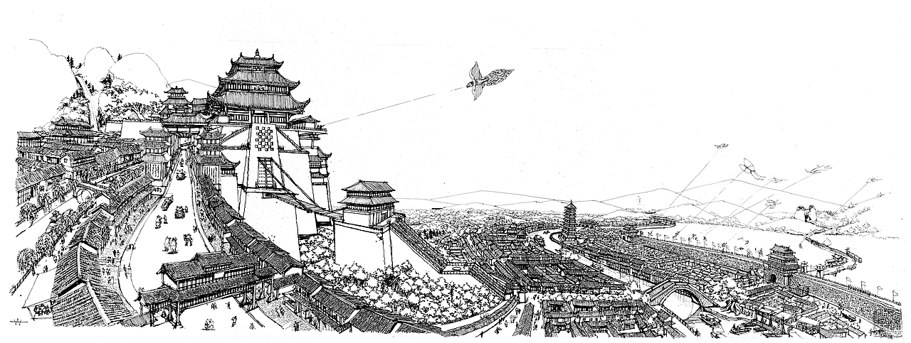 【上戰(zhàn)手繪作品分享】李萬海老師長圖創(chuàng)作（圖ZMjMyNTYxMjgw） - 藝術(shù)插畫 - 站酷設(shè)計師上戰(zhàn)創(chuàng)意手繪原創(chuàng)素材 - 站酷ZCOOL