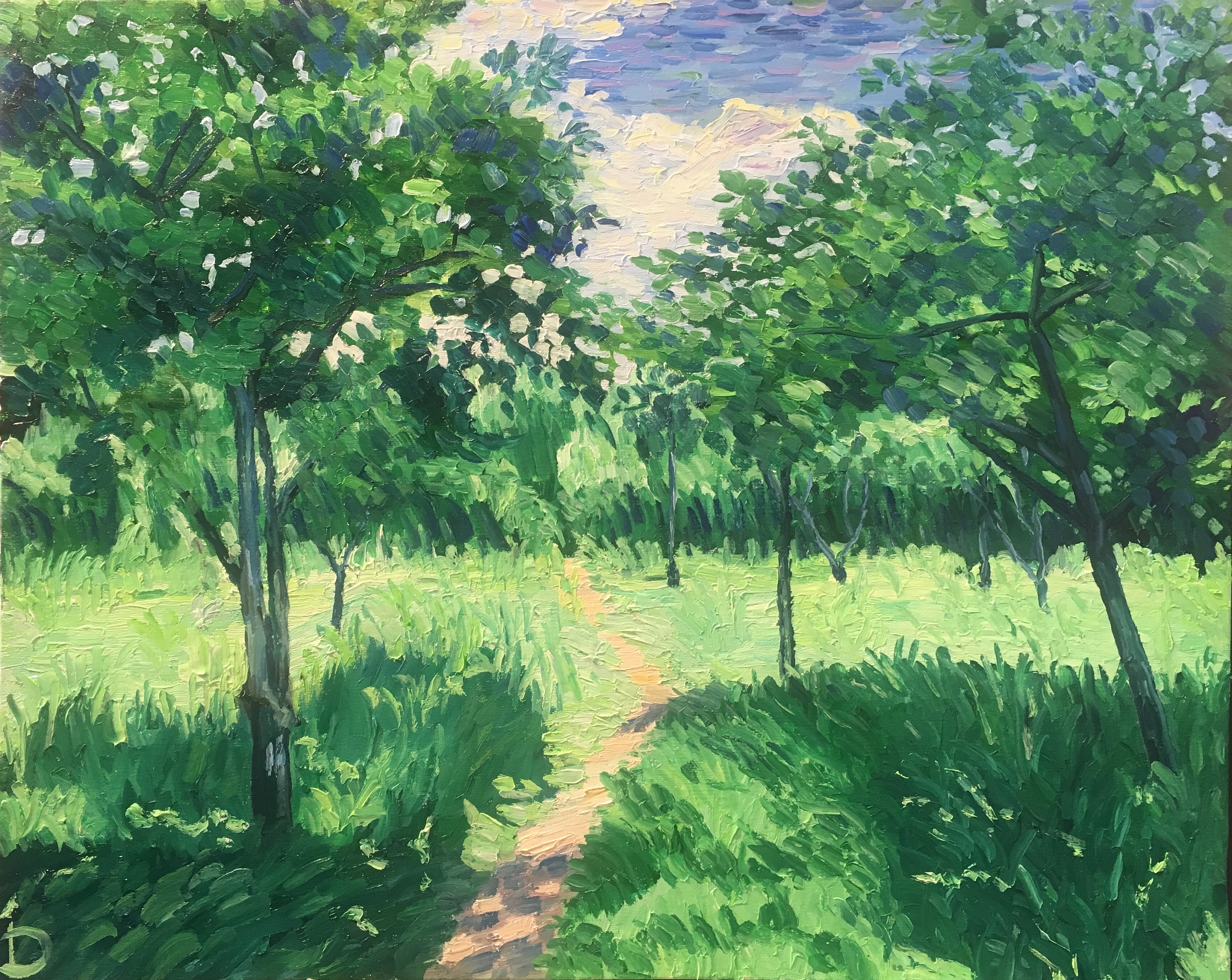 林间小路|纯艺术|油画|didihua - 原创作品 - 站酷 (zcool)