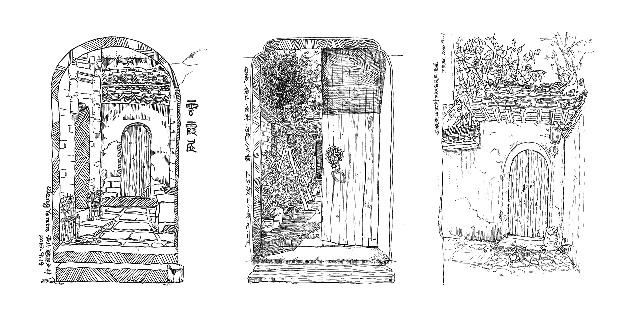 大二那年（公元2015年）去宏村的五张写生（图ZMjA1OTI3ODIw） - 绘画 - 站酷设计师王大帅侠原创素材 - 站酷ZCOOL