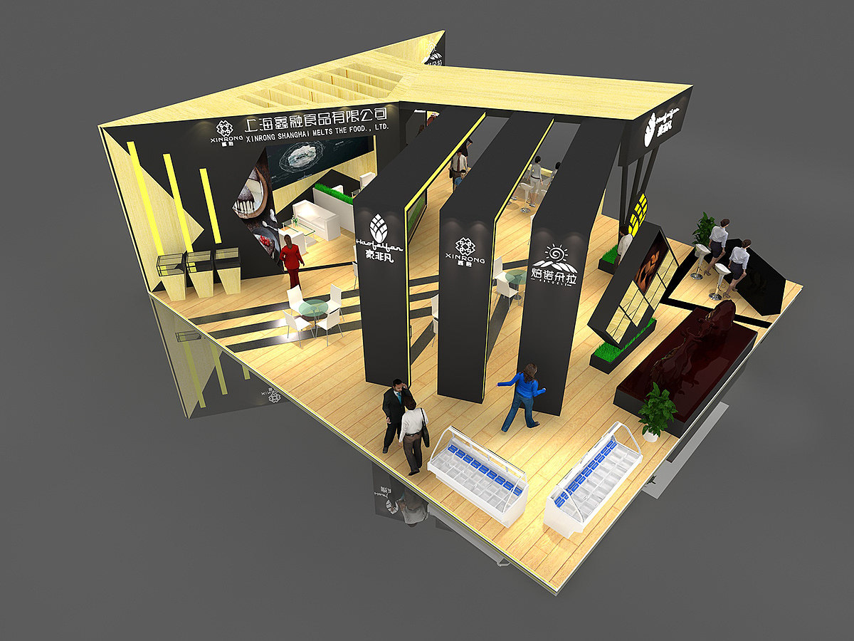 食品展位展会展台设计3D效果图|三维|展览|设计师PH - 原创作品 - 站酷 (ZCOOL)