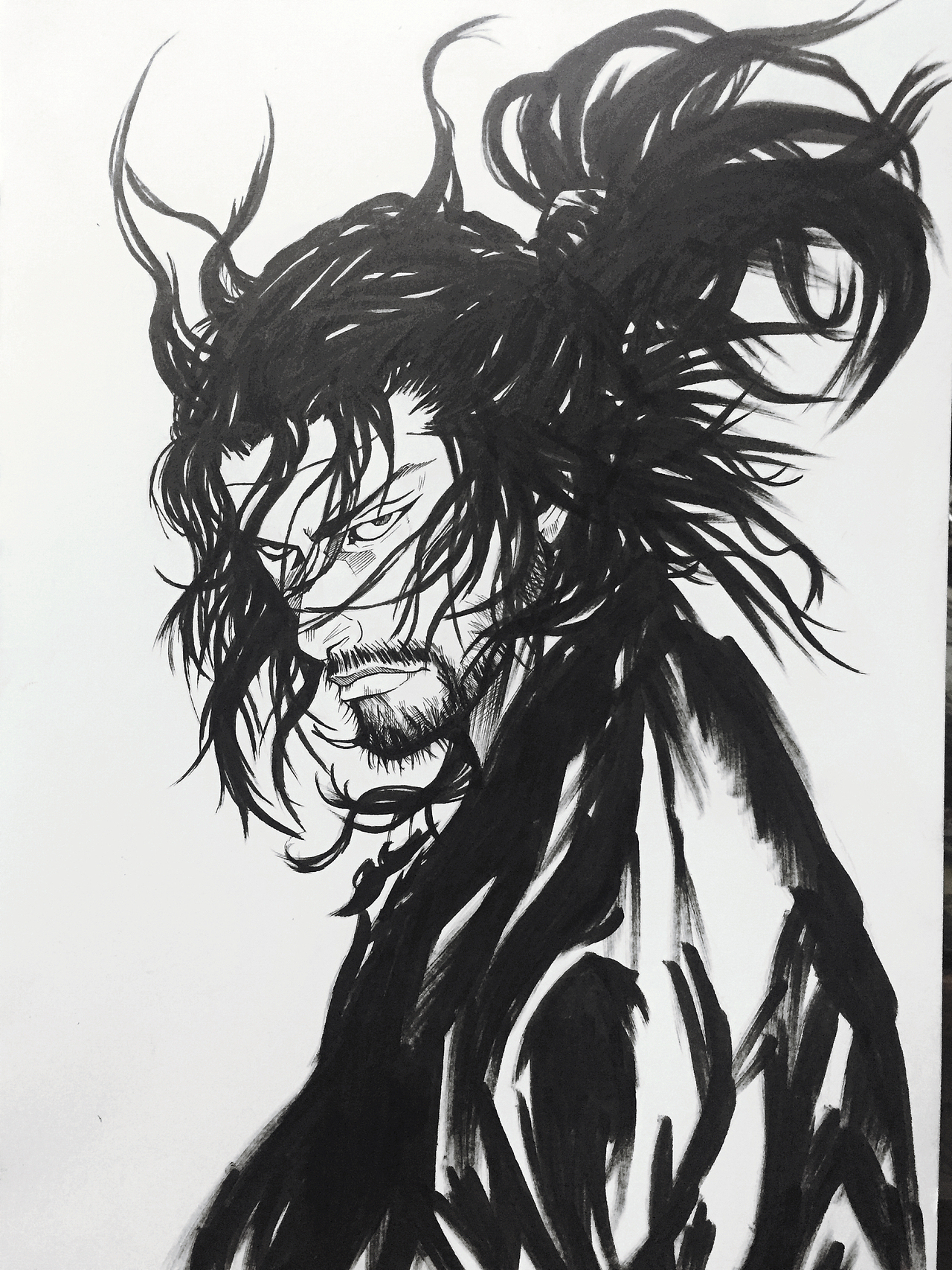 临摹 井上雄彦浪客行 双雄 宫本武藏与佐佐木小次郎