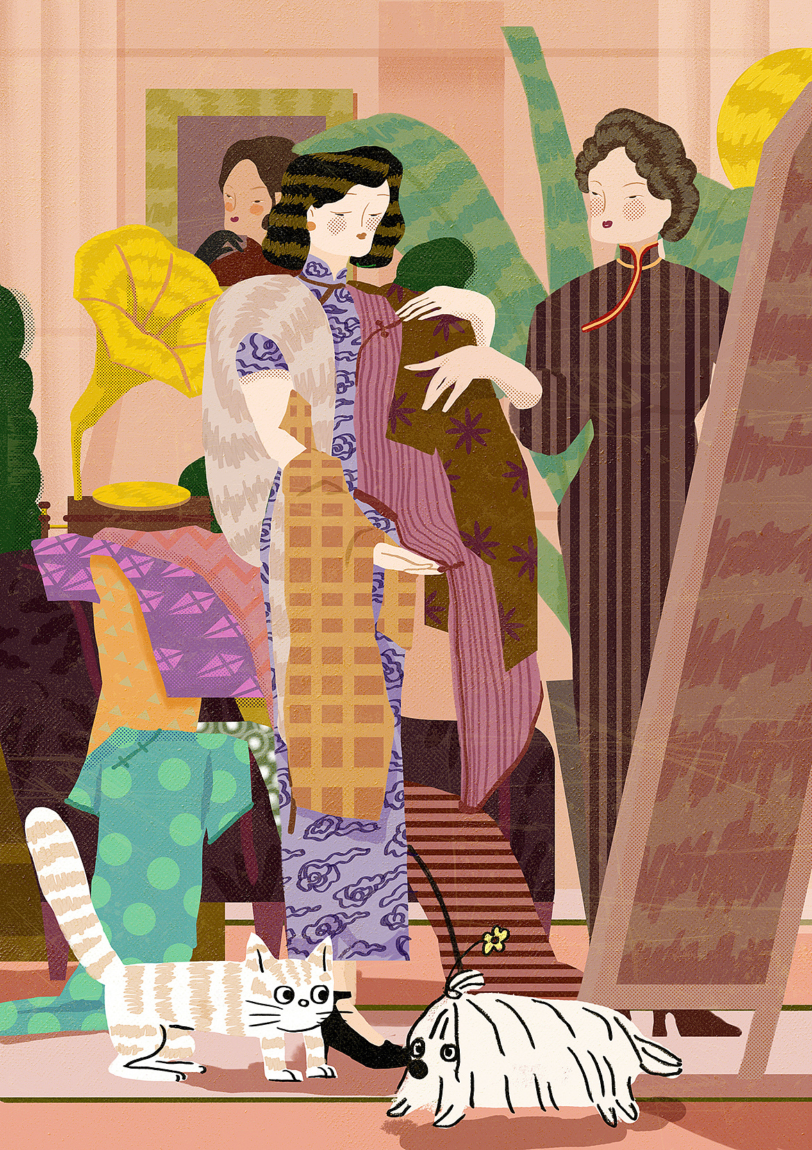 复古|插画|创作习作|巨大的饼 - 原创作品 - 站酷 (zcool)