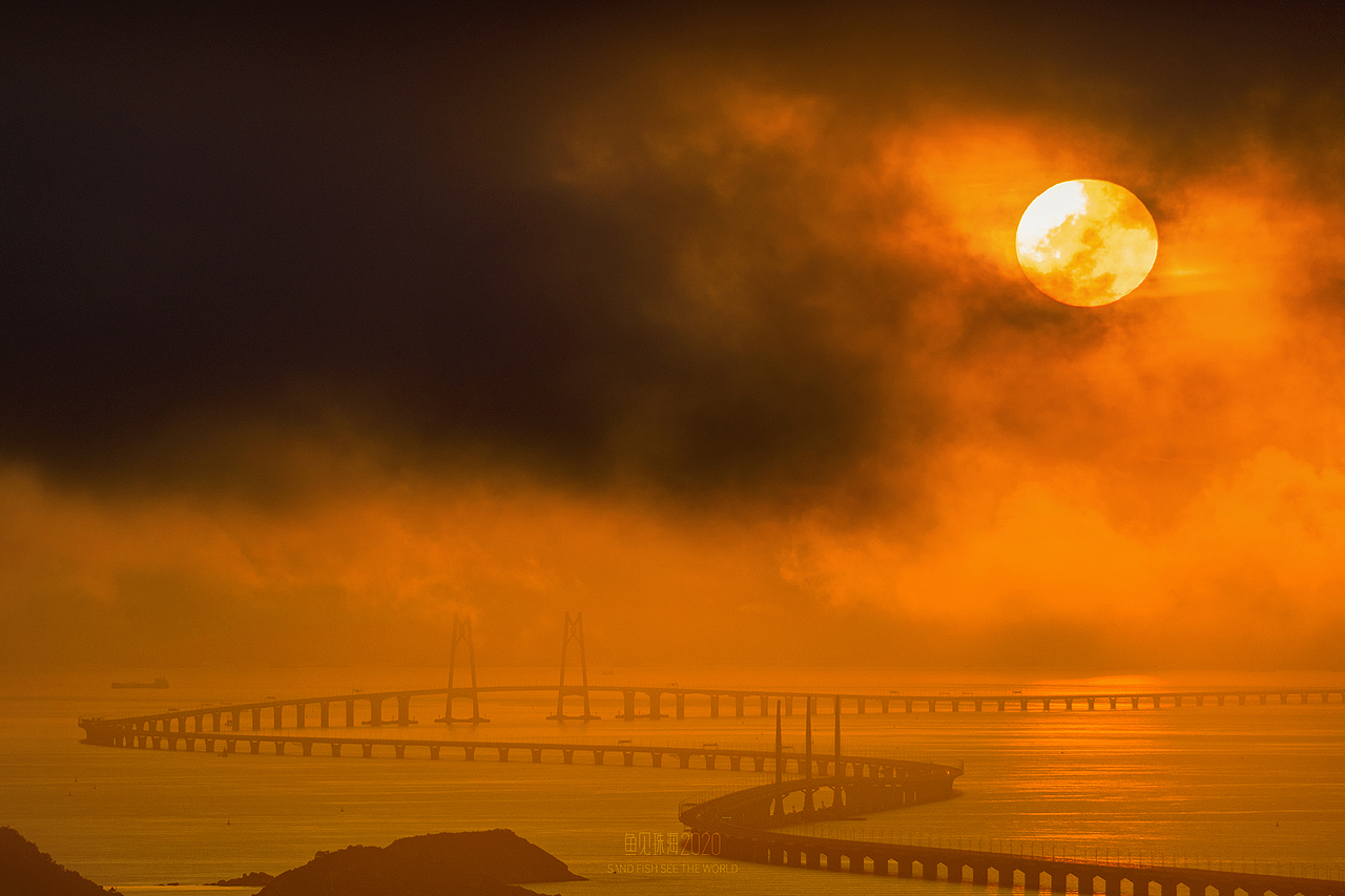 伶仃洋巨龙-港珠澳大桥（图ZMjE4NjczNTA0） - 风光摄影 - 站酷设计师逐日的沙鱼原创素材 - 站酷ZCOOL