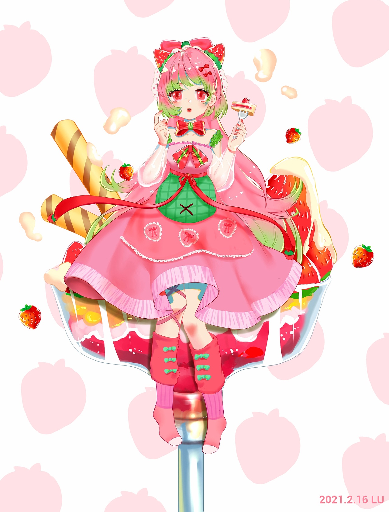 草莓蛋糕立绘