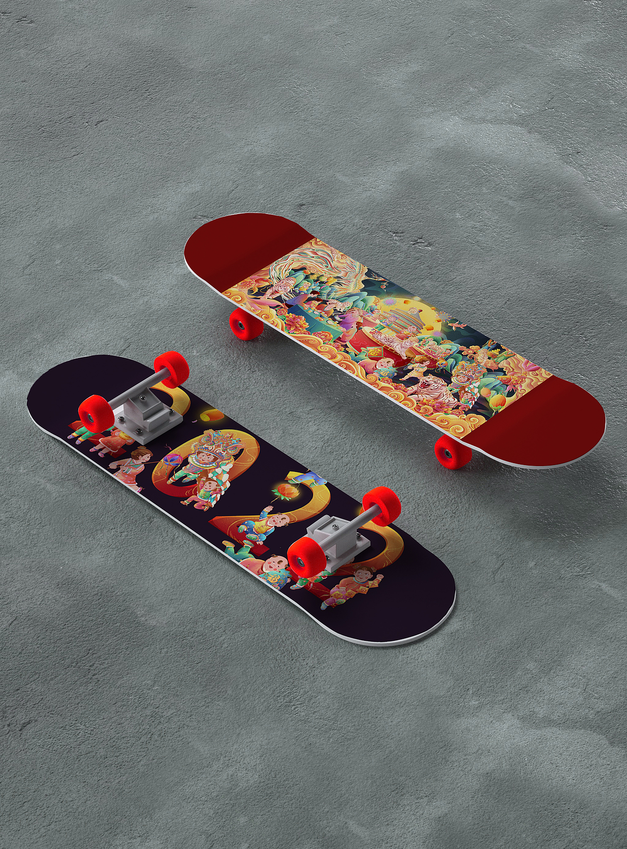 国潮插画~2022虎年福娃新春贺图长卷（图ZMjg1MTU0OTI4） - 商业插画 - 站酷设计师心萱蓝空气原创素材 - 站酷ZCOOL