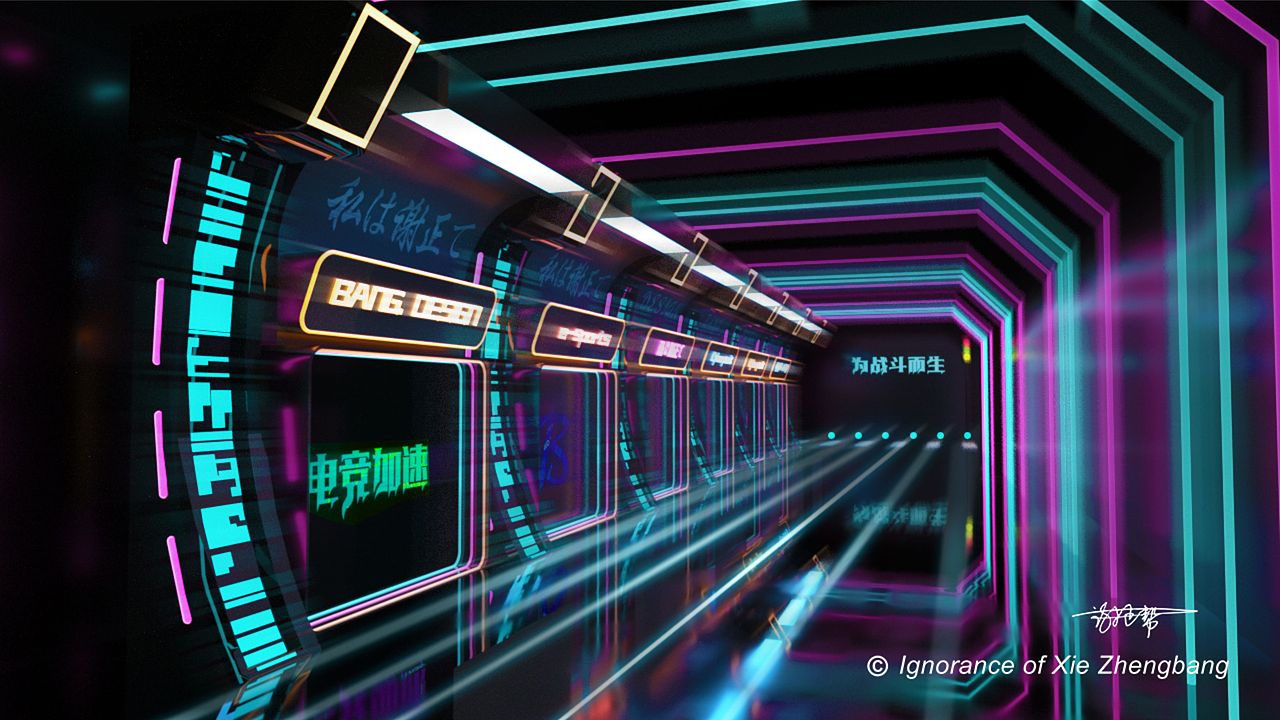 赛（hua）博（li）朋（hu）克（shao)风（图ZMjE2NDI5OTQw） - 展陈设计 - 站酷设计师大圣找紫霞原创素材 - 站酷ZCOOL