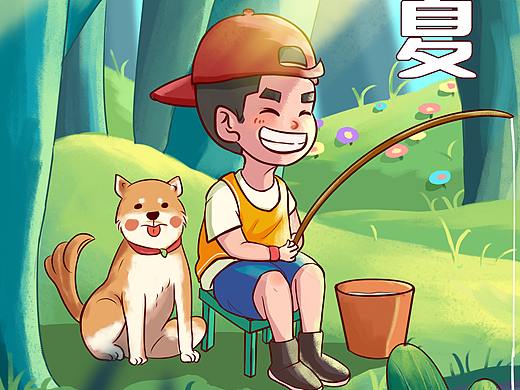 二十四節(jié)氣之立夏（個人主頁-ZNTM1OTg0NzI=） - 商業(yè)插畫 - 站酷設(shè)計師張小葉1992原創(chuàng)素材 - 站酷ZCOOL