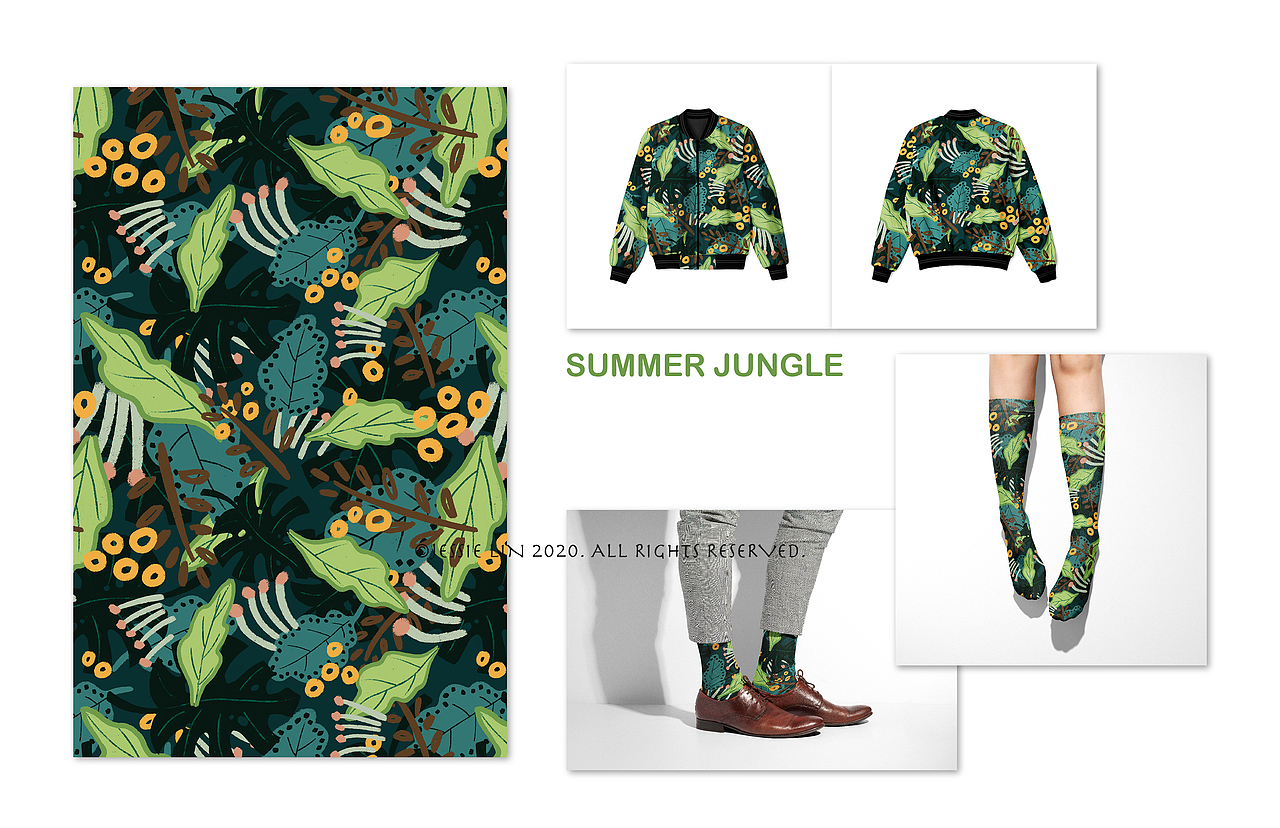 四季植物图案及应用