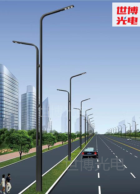 世博 高低臂路灯杆双臂双灯头路灯-户外防水道路照明灯（图ZMzA2NTI5MzQ0） - 环境/建筑摄影 - 站酷设计师世博光电景观灯原创素材 - 站酷ZCOOL