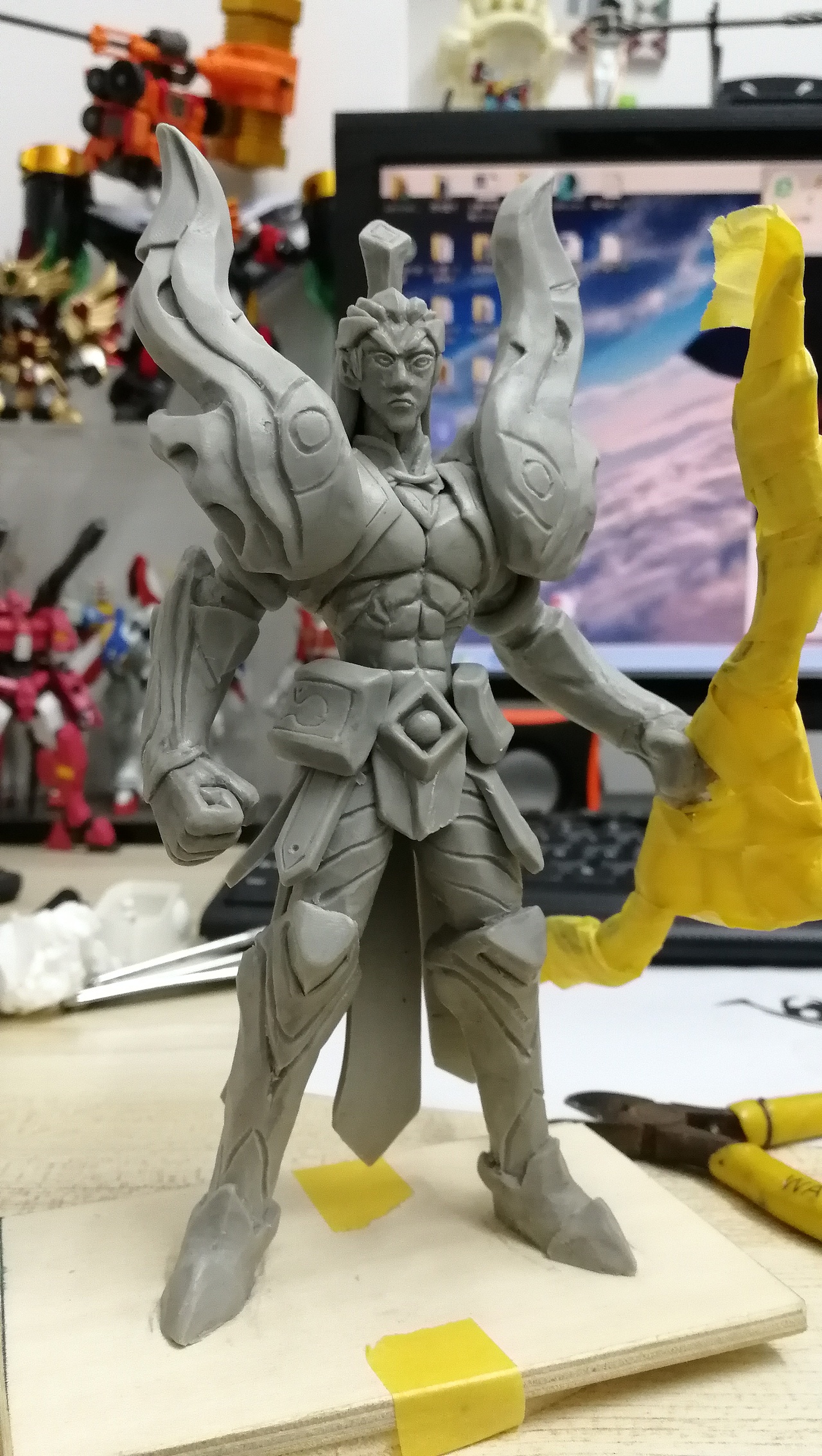 王者荣耀后羿|手工艺|手办/模玩|羔达_原创作品-站酷zcool