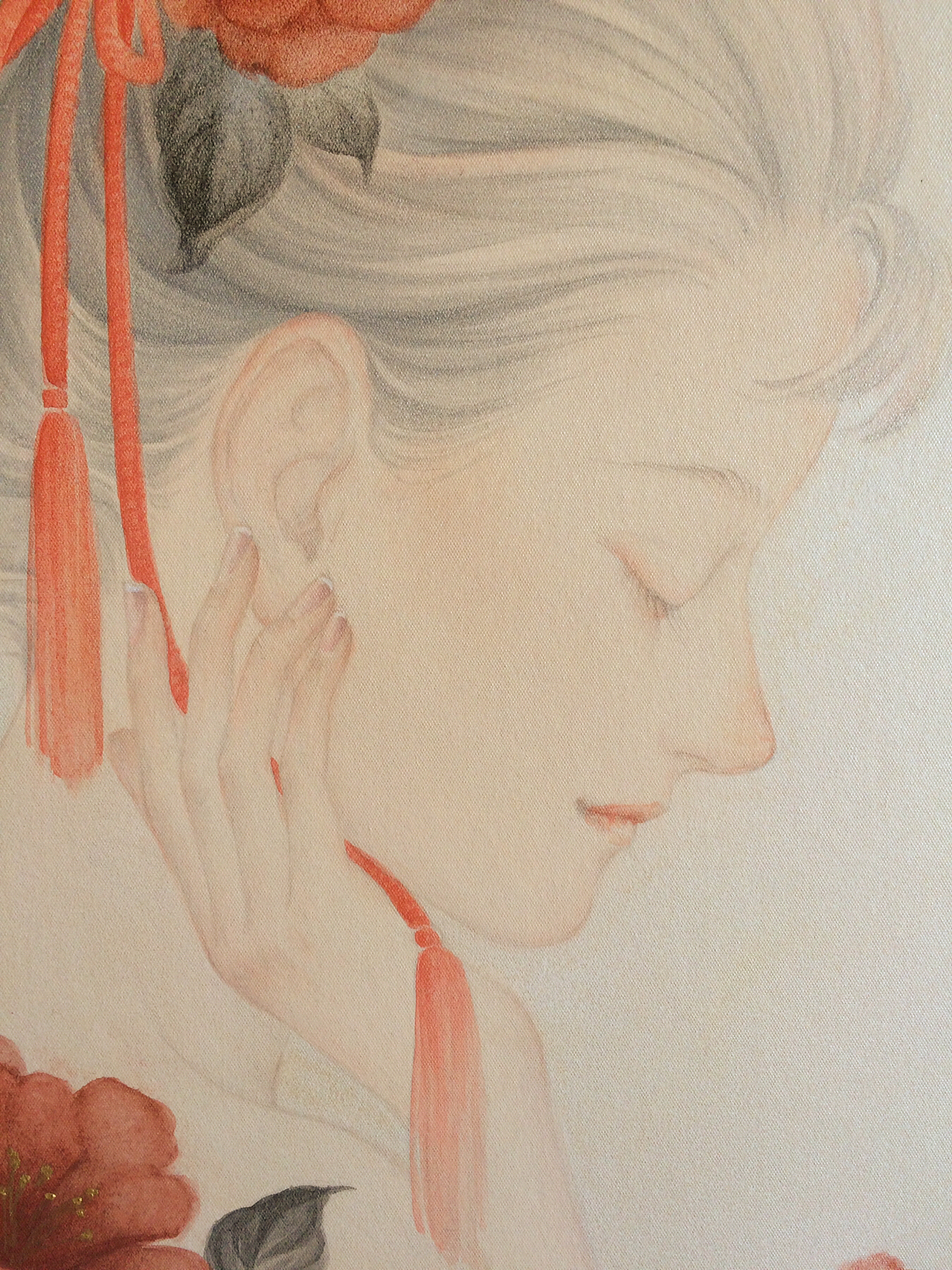 早期工笔画｜《闻香》系列 | 手绘国风工笔艺术插画（图ZMTU3NzkzODg4） - 艺术插画 - 站酷设计师何塞特Herset原创素材 - 站酷ZCOOL