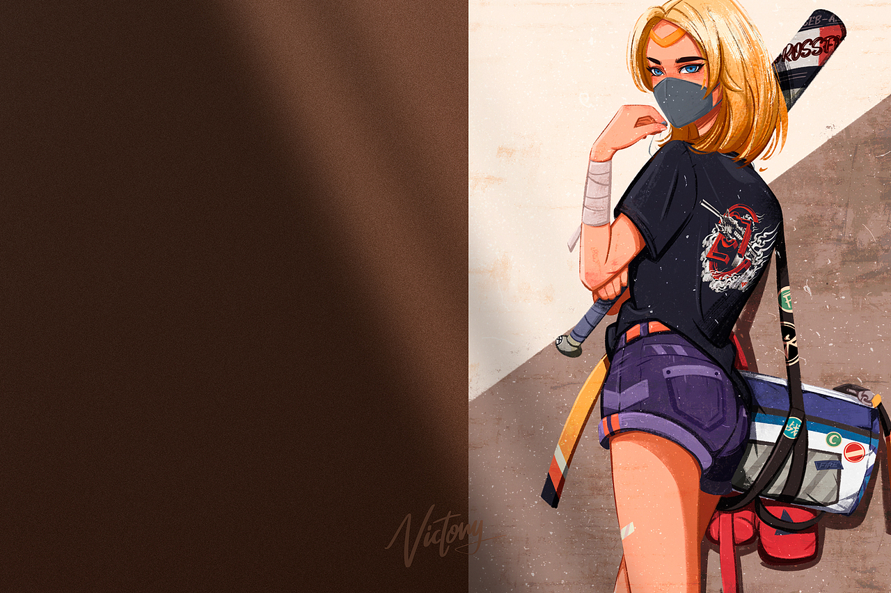 王者之武联名枪TEE插画