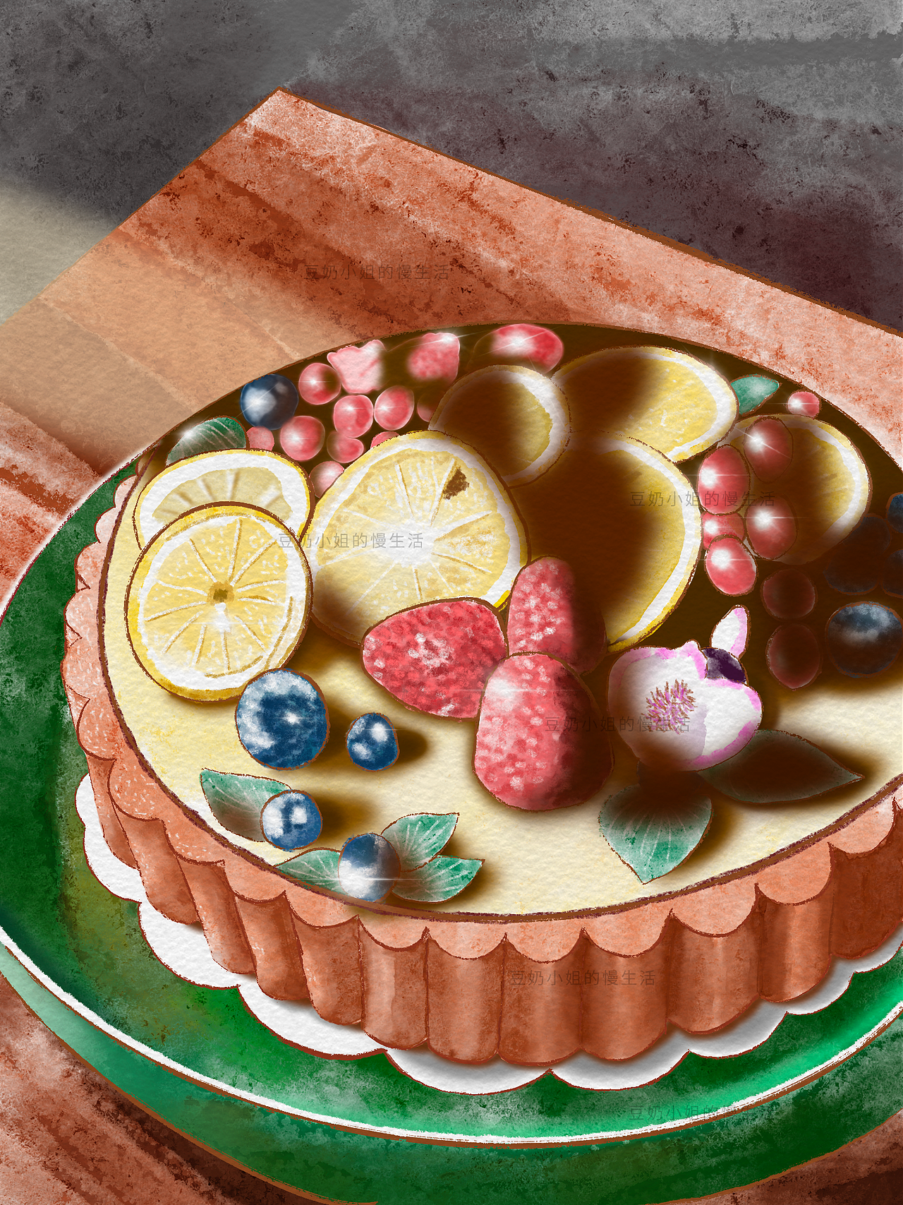 ipad水彩插画|治愈系甜品多图合集