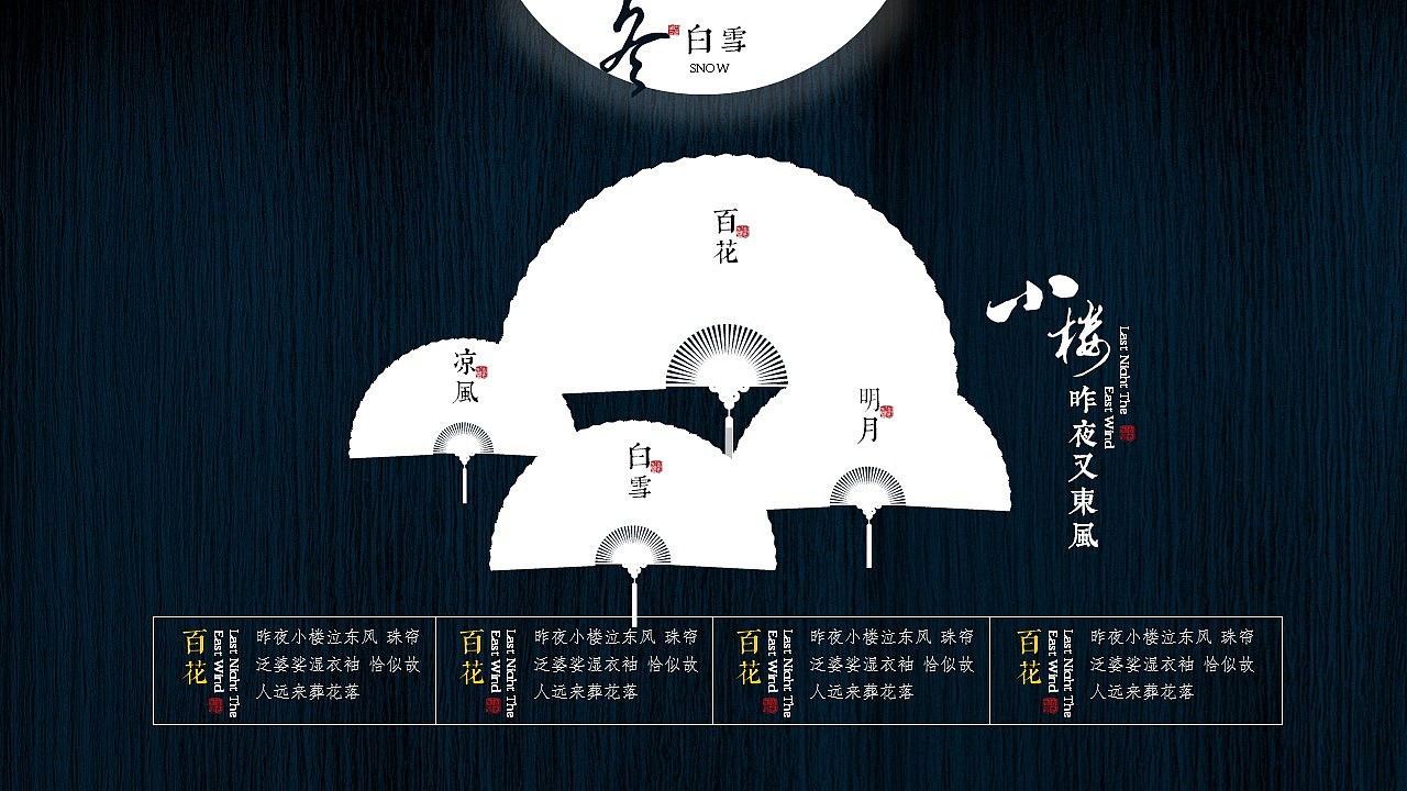 [一茶演示]中秋版 小楼昨夜又东风（图ZNTc1NzAyOTY=） - PPT/Keynote - 站酷设计师ArlenePPT原创素材 - 站酷ZCOOL