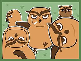 【微信表情包】猫头鹰花生酱