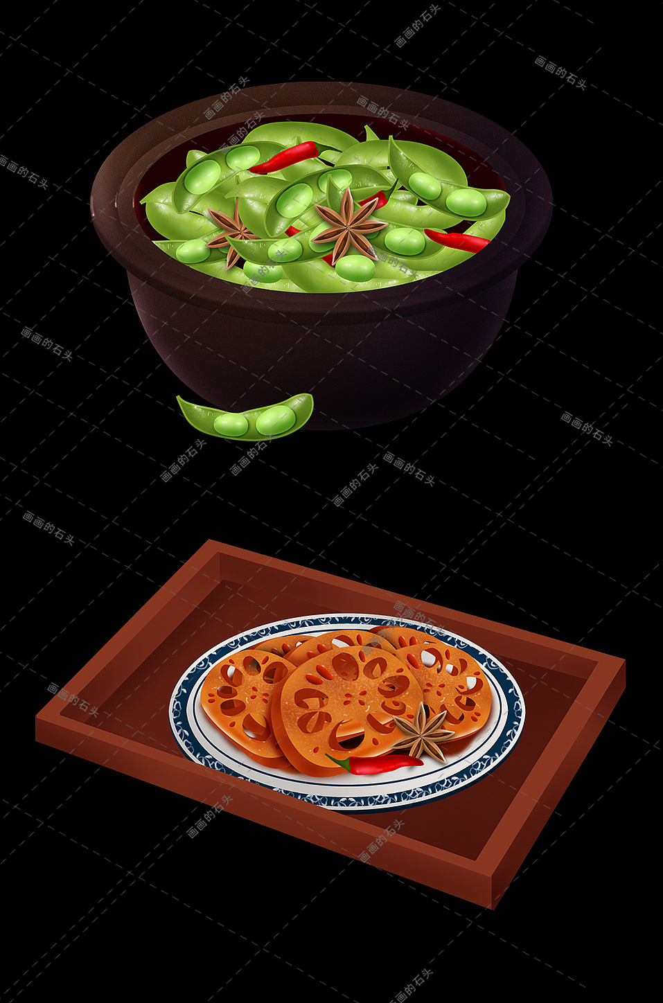 美食手绘（图ZMjY5Mzk5NzQw） - 创作习作 - 站酷设计师石头爱发呆原创素材 - 站酷ZCOOL