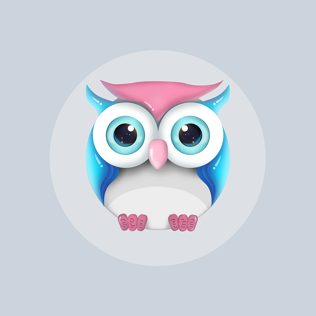 【临摹练习】猫头鹰（图ZNzcwMDEzMDQ=） - 图标 - 站酷设计师别戳我酒窝原创素材 - 站酷ZCOOL
