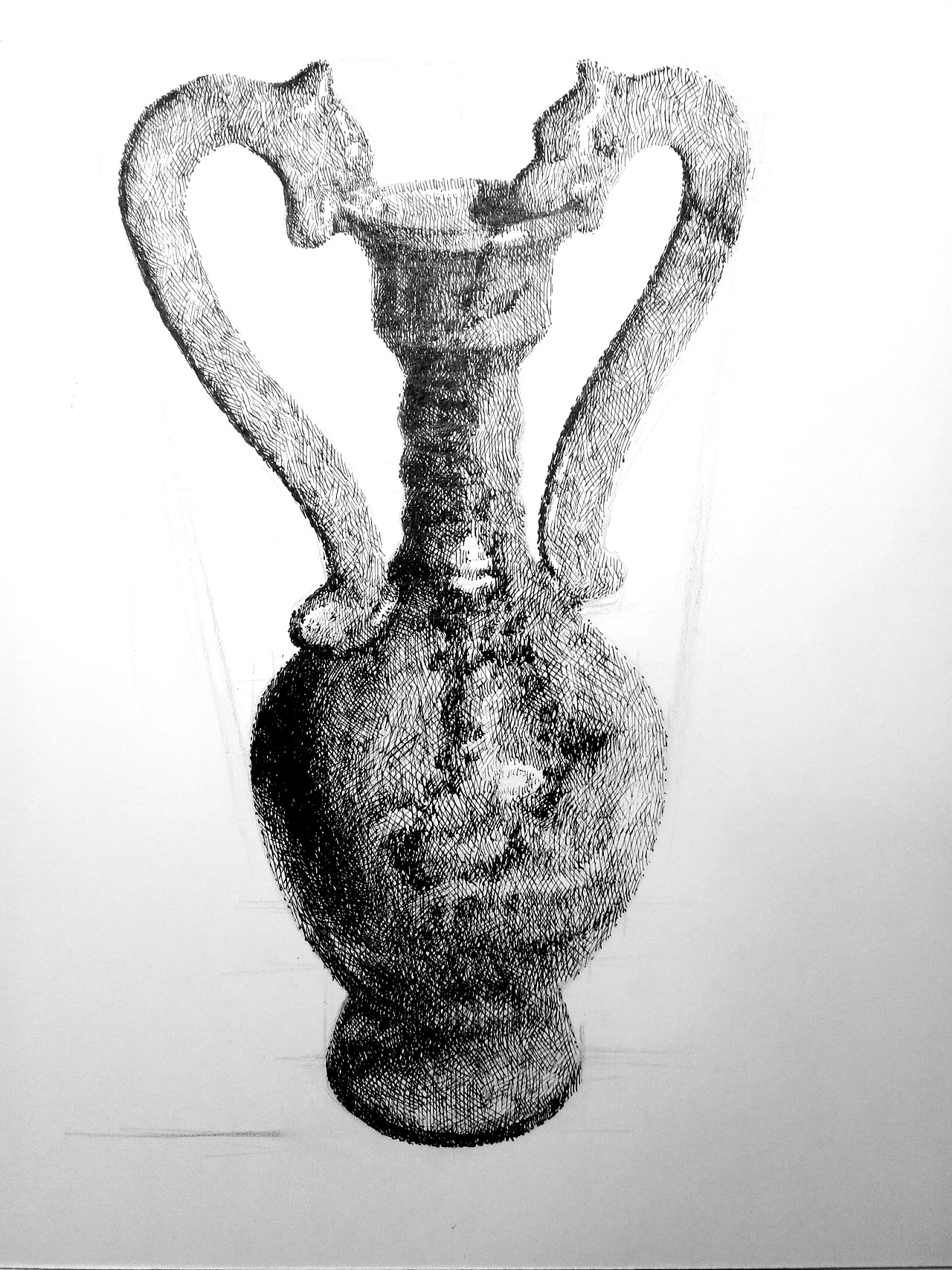 钢笔画古董静物类