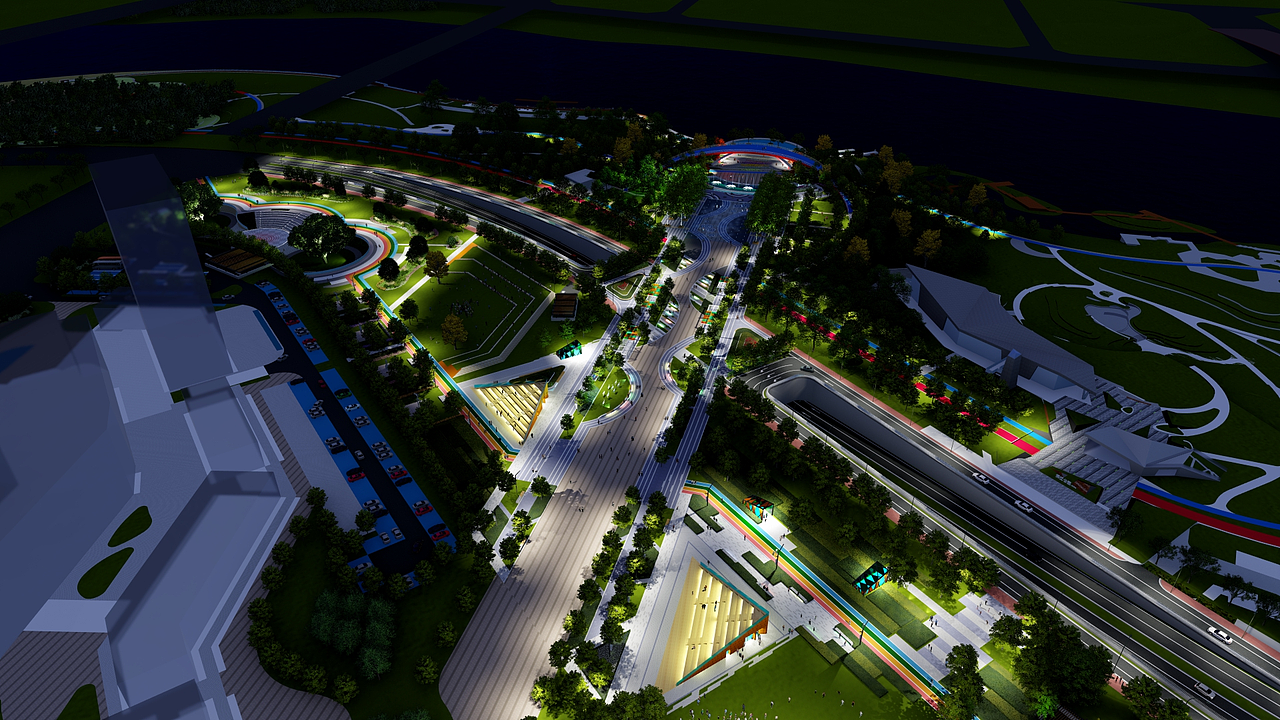 赣州蓉江新区滨江路隧道西侧绿地景观方案设计