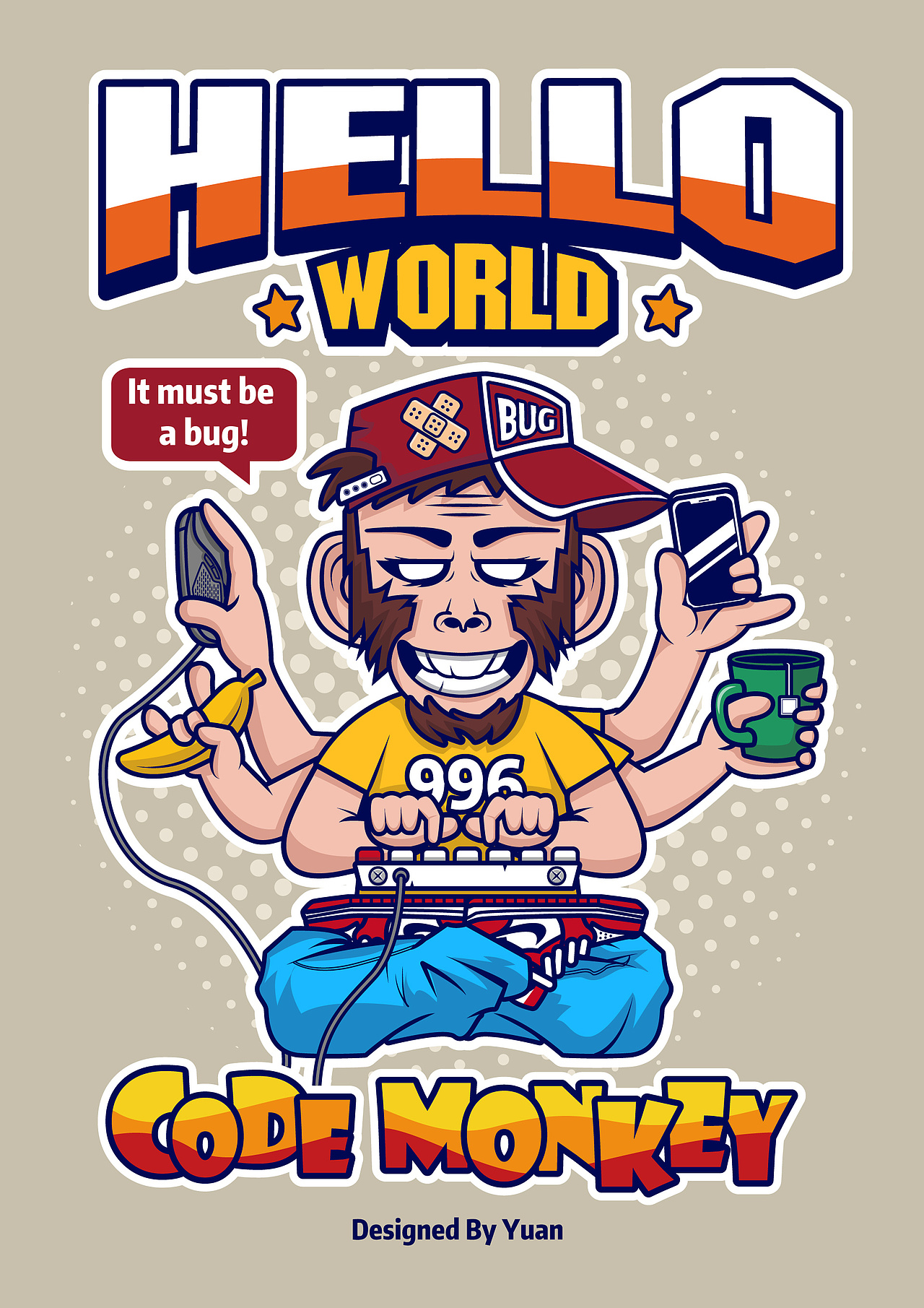 程序猿（图ZMjI4MDE5MTQ0） - 新锐潮流插画 - 站酷设计师远行_Expedition原创素材 - 站酷ZCOOL