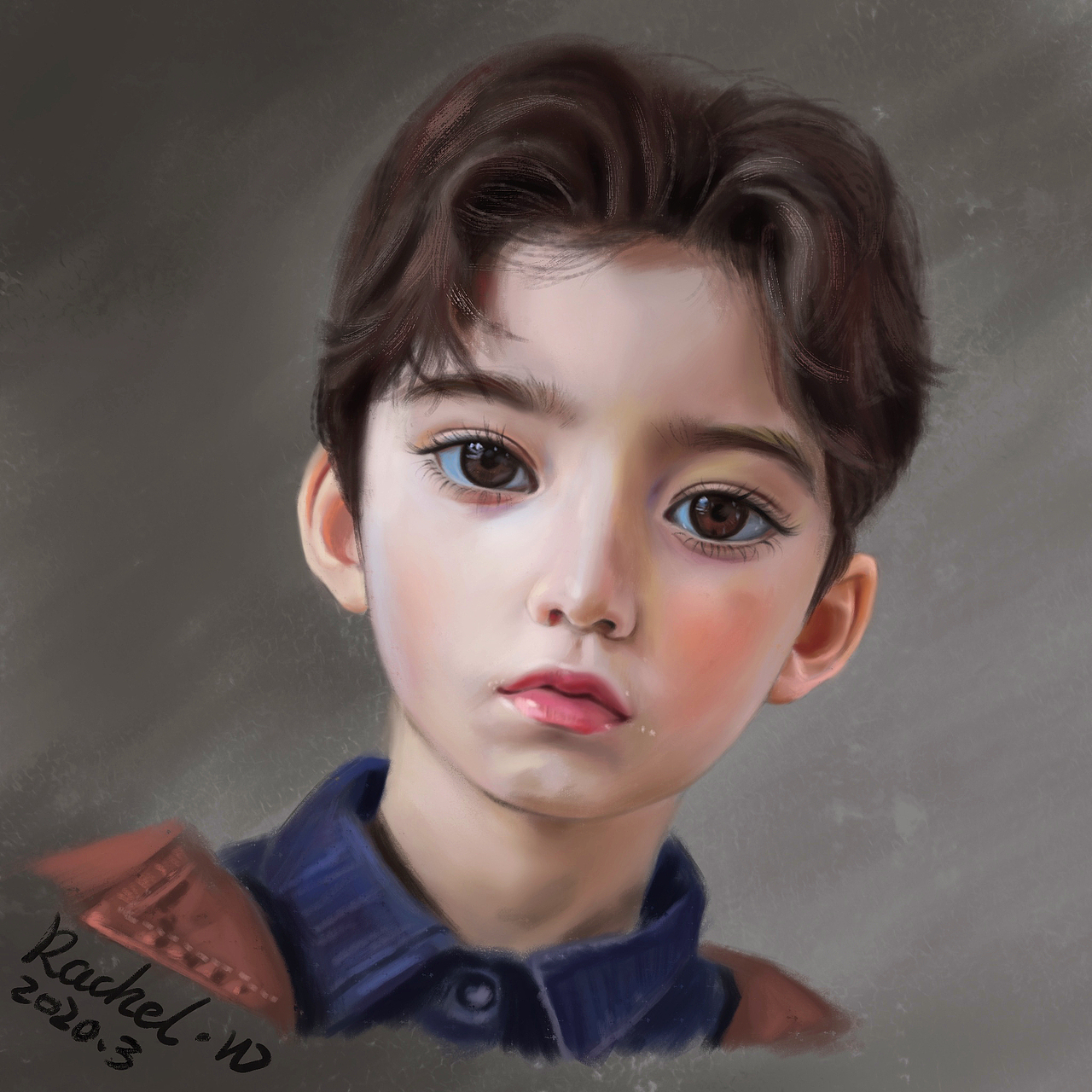 厚涂人像（图ZMTk5NjU0MTE2） - 创作习作 - 站酷设计师橙丸子原创素材 - 站酷ZCOOL