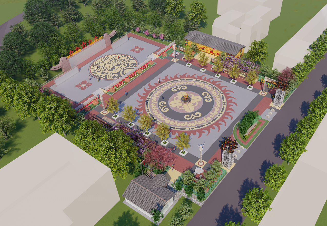 少数民族文化广场初稿（图ZMjYzMTM3MjI0） - 景观设计 - 站酷设计师蒋荣荣原创素材 - 站酷ZCOOL