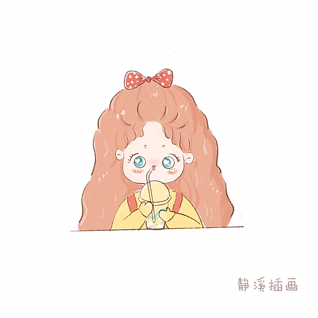 原创动画:喝奶茶的女孩