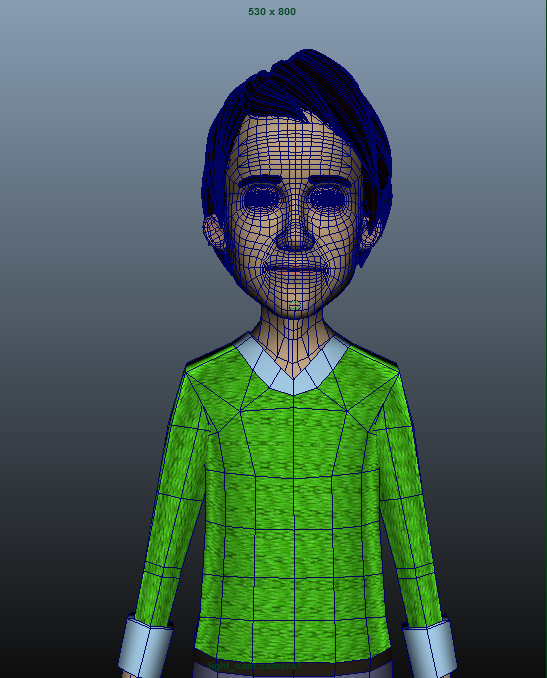 三维模型 卡通角色 3d建模影视动画 片头制作卡通男孩