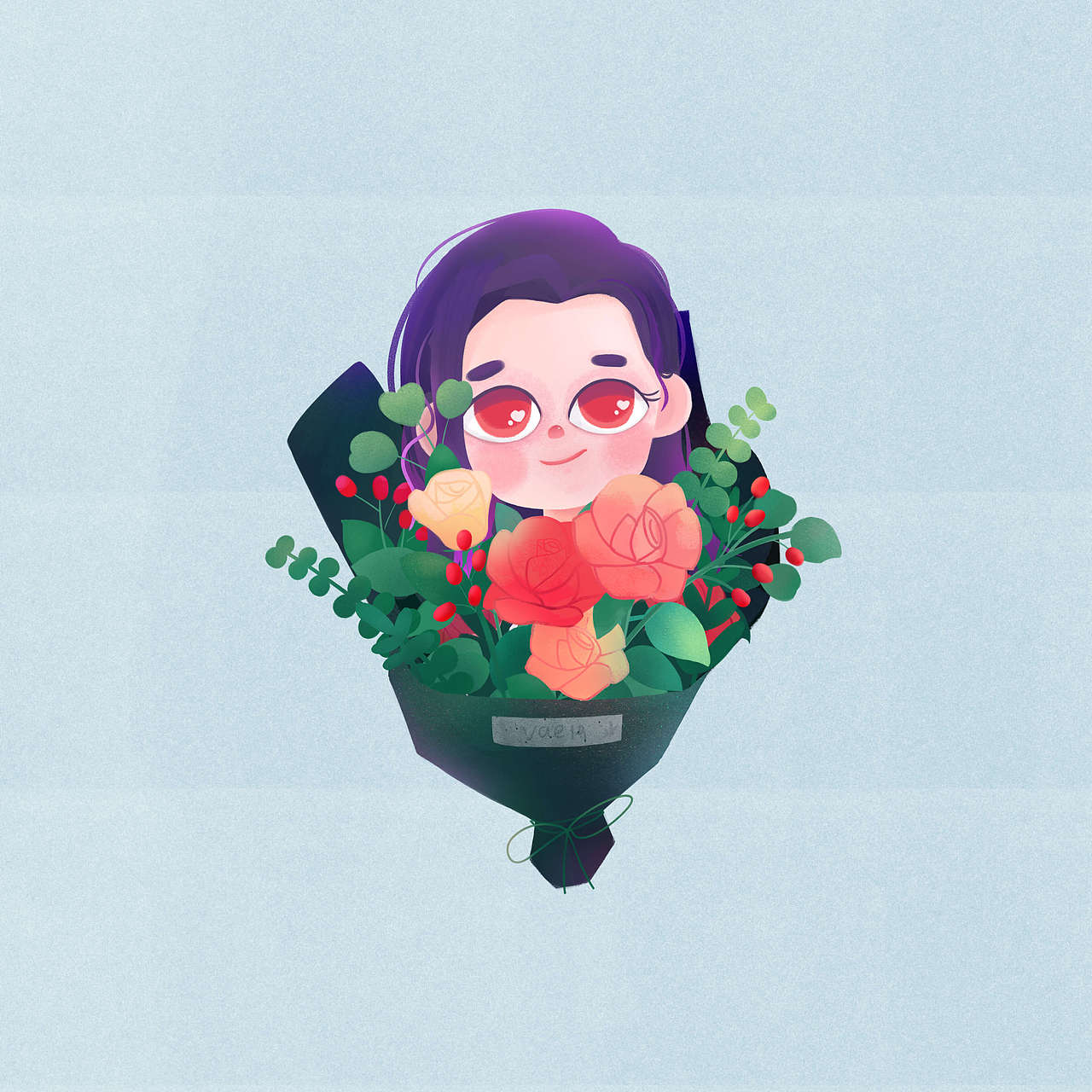 女孩花束系列～（图ZMjM0MzAwMjQ0） - 创作习作 - 站酷设计师vae19原创素材 - 站酷ZCOOL