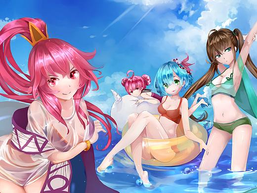 王者荣耀妹子（个人主页-ZMjQ5NDk3MDQ=） - 游戏原画 - 站酷设计师玉带河小帅哥原创素材 - 站酷ZCOOL