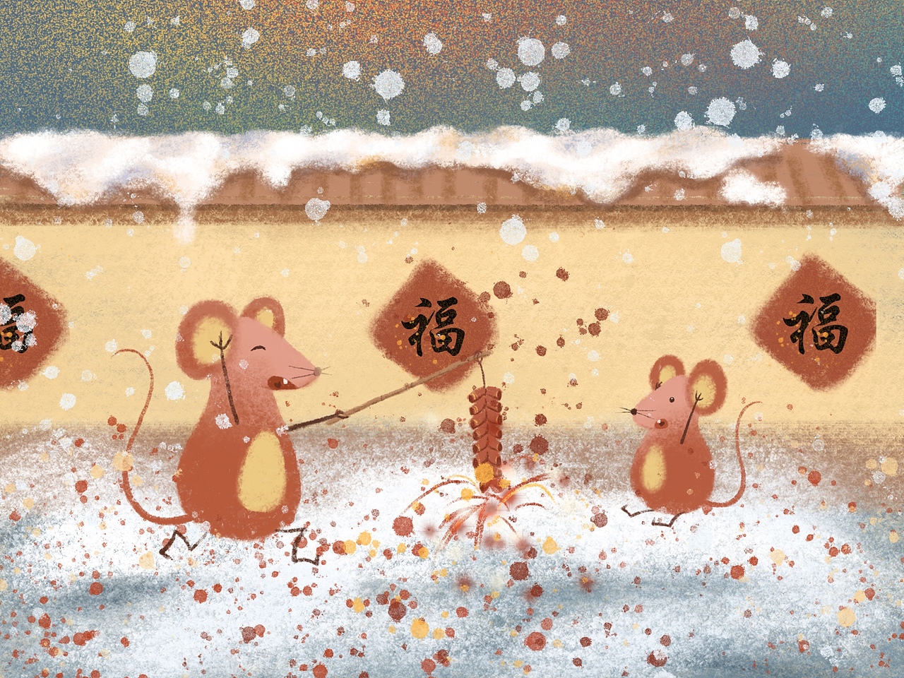 鼠年原创插画（图ZMTk3MDgxOTQ0） - 儿童插画 - 站酷设计师肉松蛋黄酱原创素材 - 站酷ZCOOL