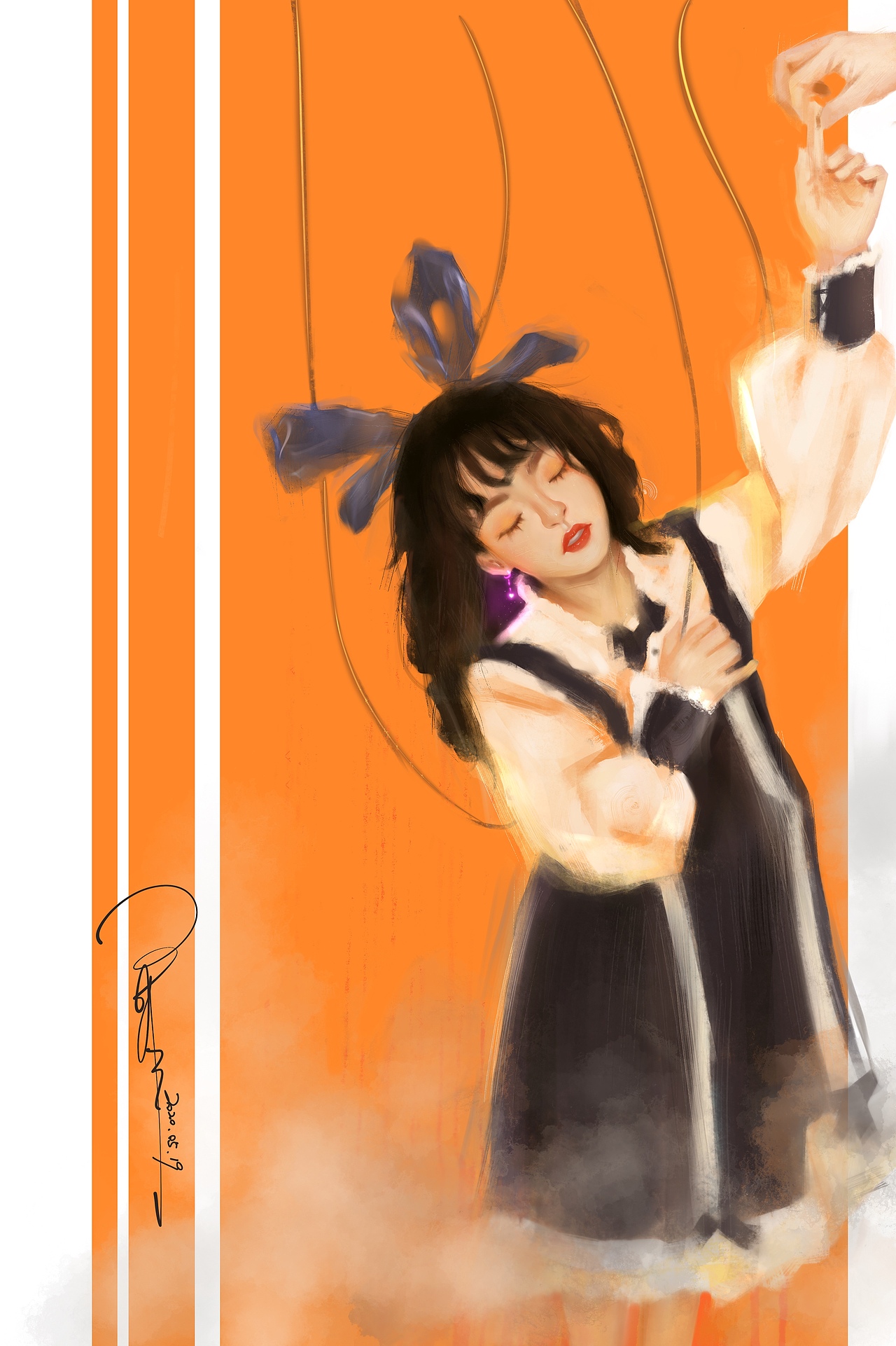 第一次尝试直播画的提线木偶