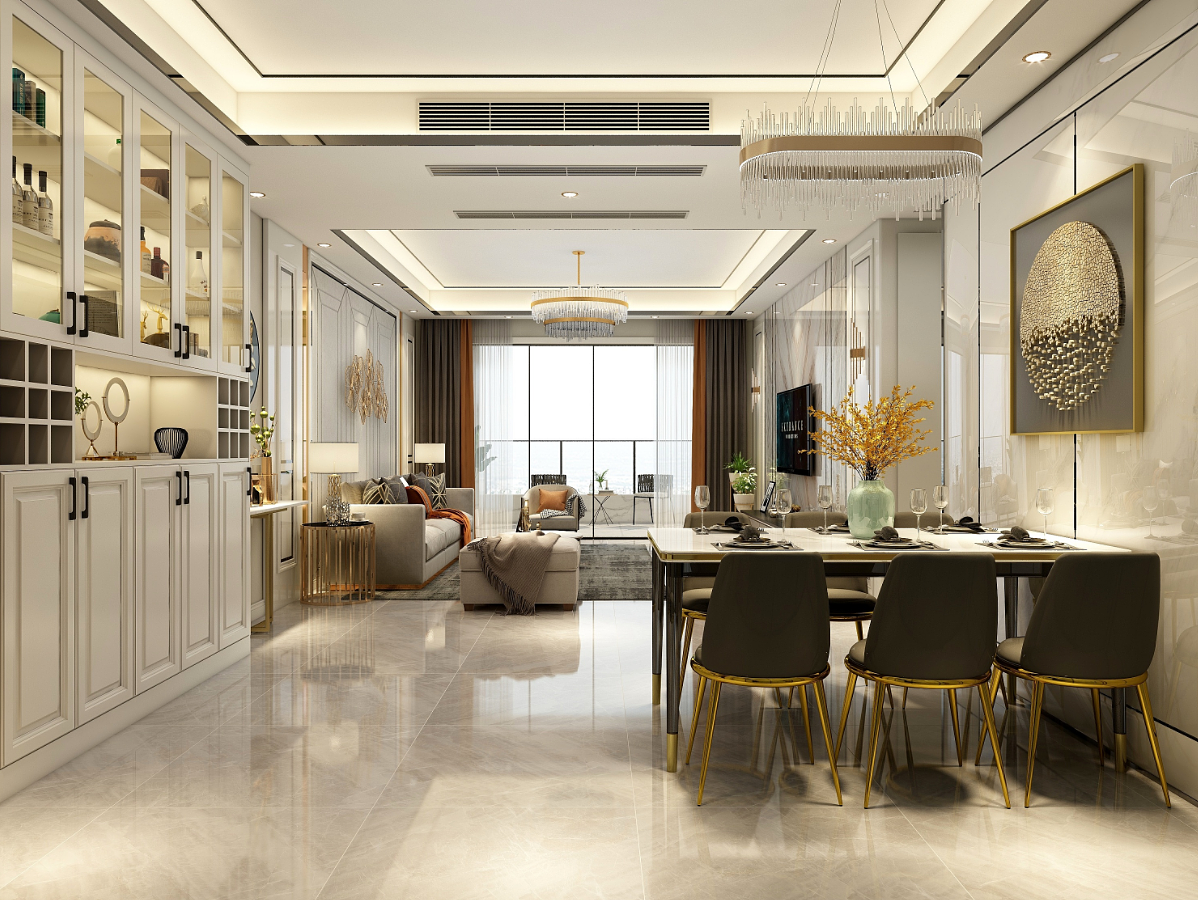 144㎡现代轻奢（图ZMjgzMDE2NDA4） - VR设计 - 站酷设计师糖糖丫2020原创素材 - 站酷ZCOOL