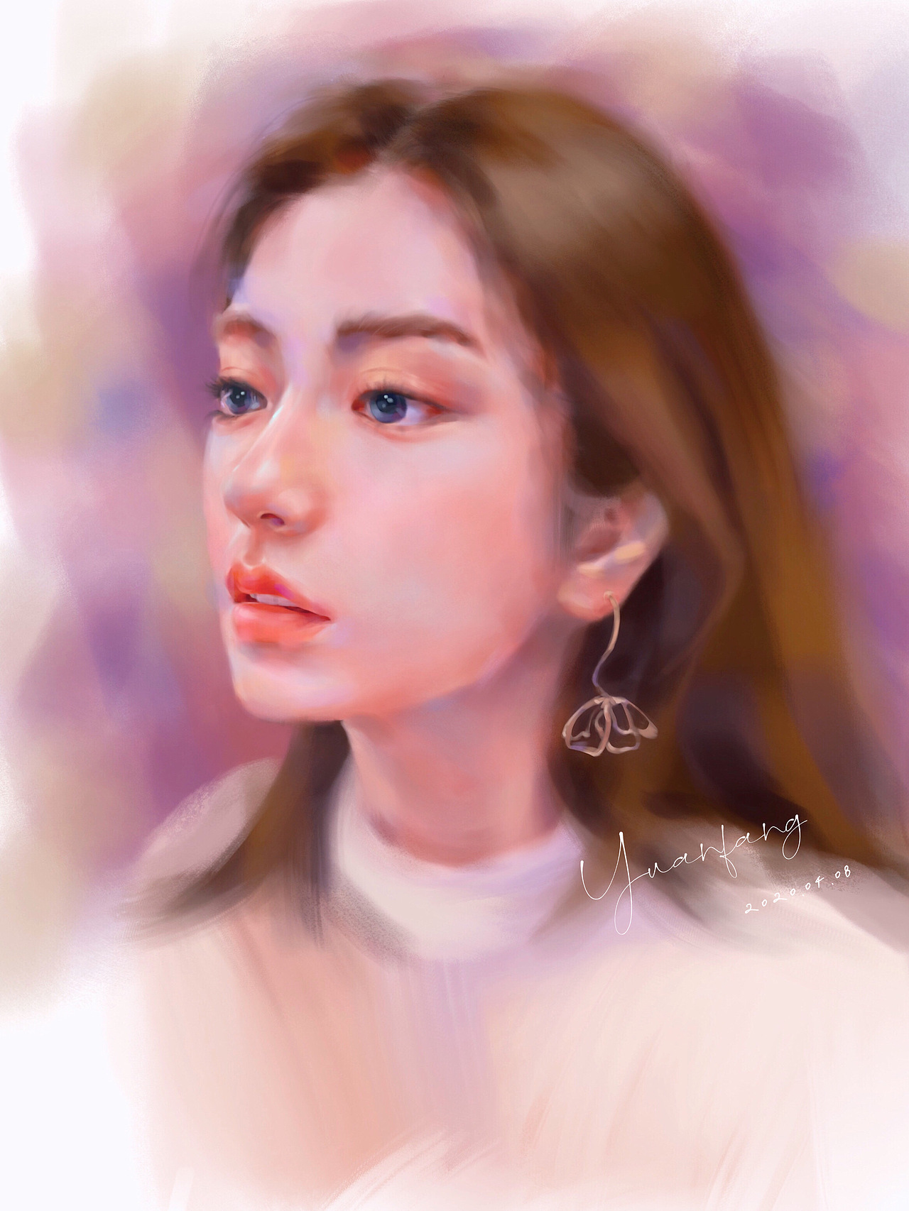 手绘人物肖像画7315