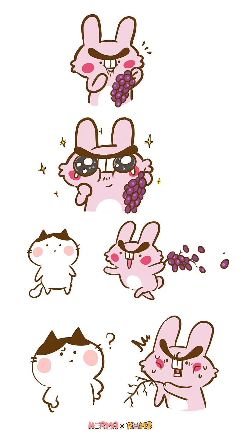 《浓眉兔和牛奶猫》漫画第四弹