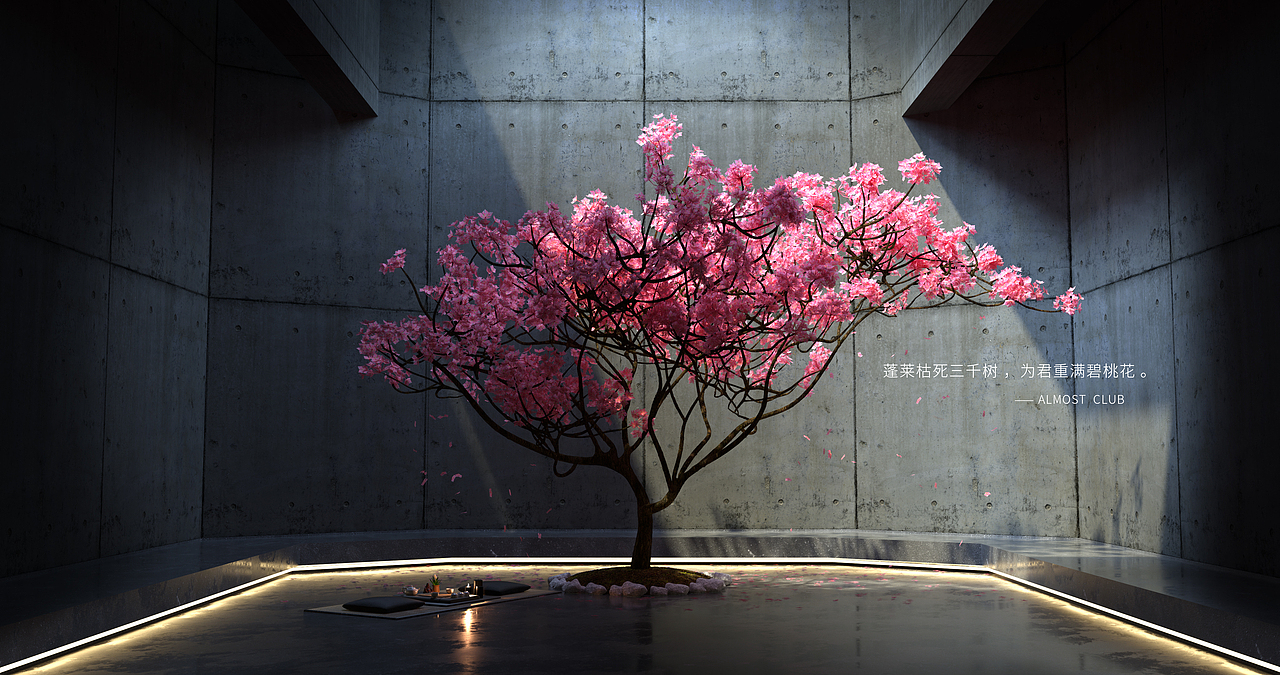 C4D随手练习第二期-樱花场景（图ZMjI4NDIwNTM2） - 场景 - 站酷设计师Jazz_张嘉杰原创素材 - 站酷ZCOOL