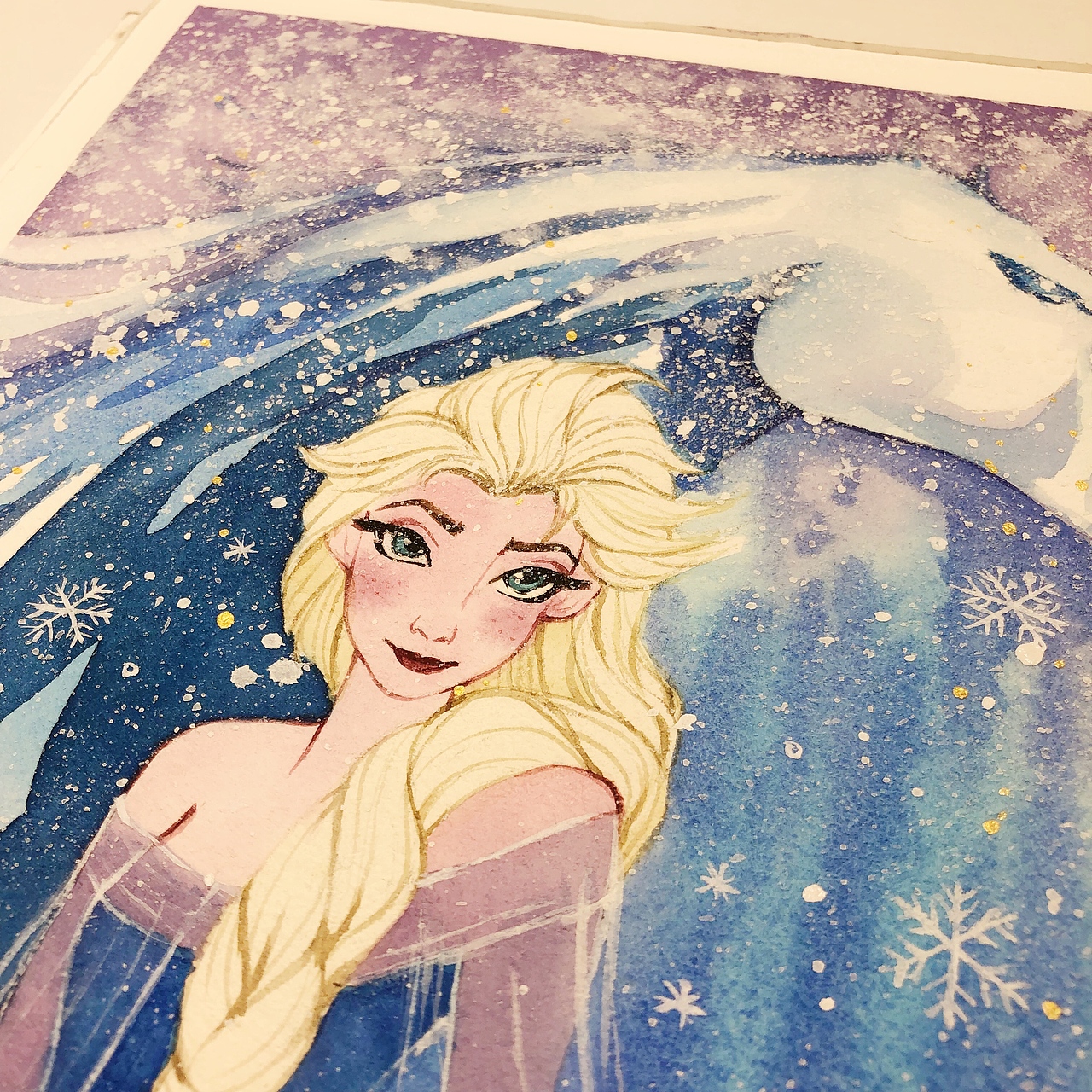 冰雪奇缘 水彩（图ZMTg2ODQ1NzMy） - 商业插画 - 站酷设计师树上没有_猫原创素材 - 站酷ZCOOL