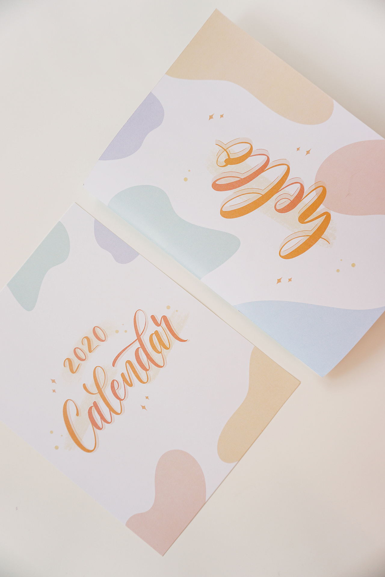 2020 Lettering Calendar 新年月历小本实物