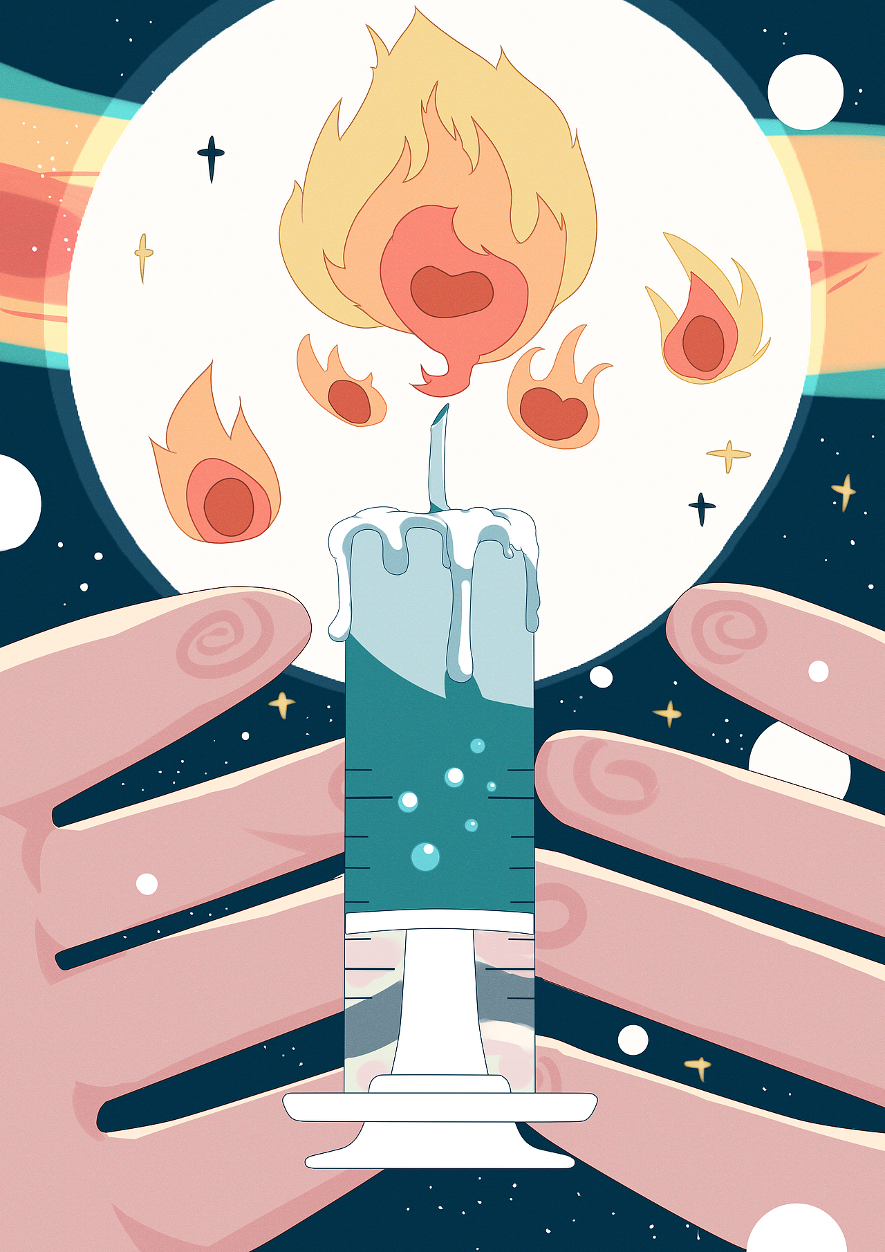 注射生命之火（图ZMjAxNzcyNDg0） - 商业插画 - 站酷设计师Ego白糖原创素材 - 站酷ZCOOL