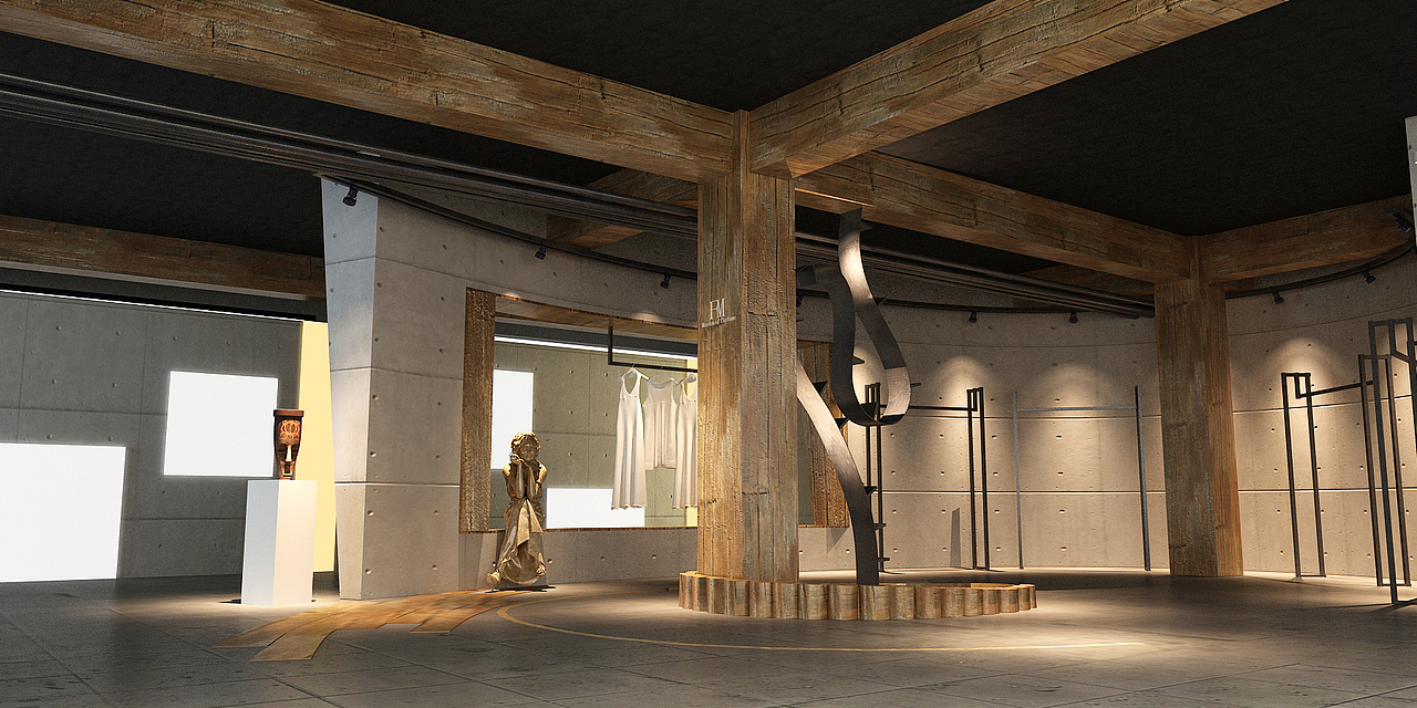 服装陈列“博物馆”设计概念（图ZNzc3NjQ3NzY=） - 家装设计 - 站酷设计师kolay原创素材 - 站酷ZCOOL