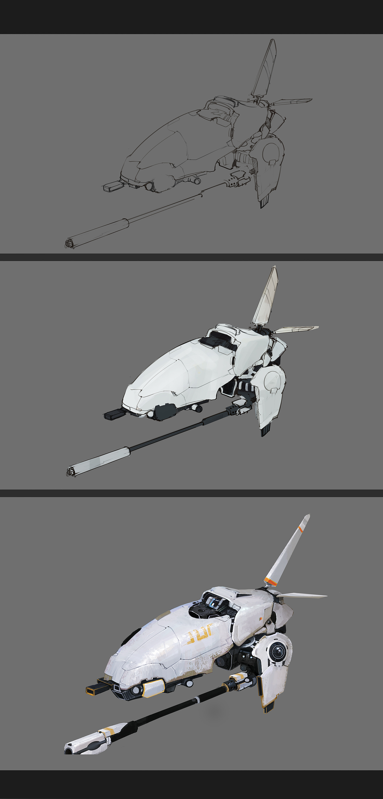 飞船（图ZMTA3MjAwMzYw） - 游戏原画 - 站酷设计师白色铅笔君原创素材 - 站酷ZCOOL