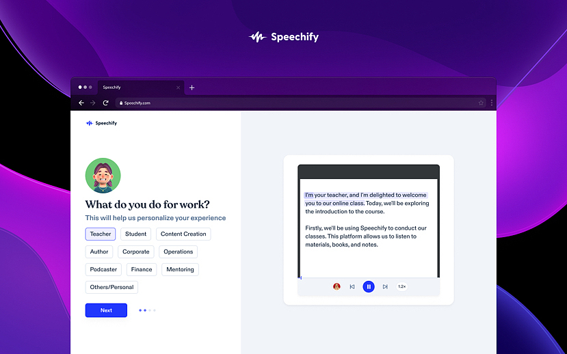 Speechify Onboarding