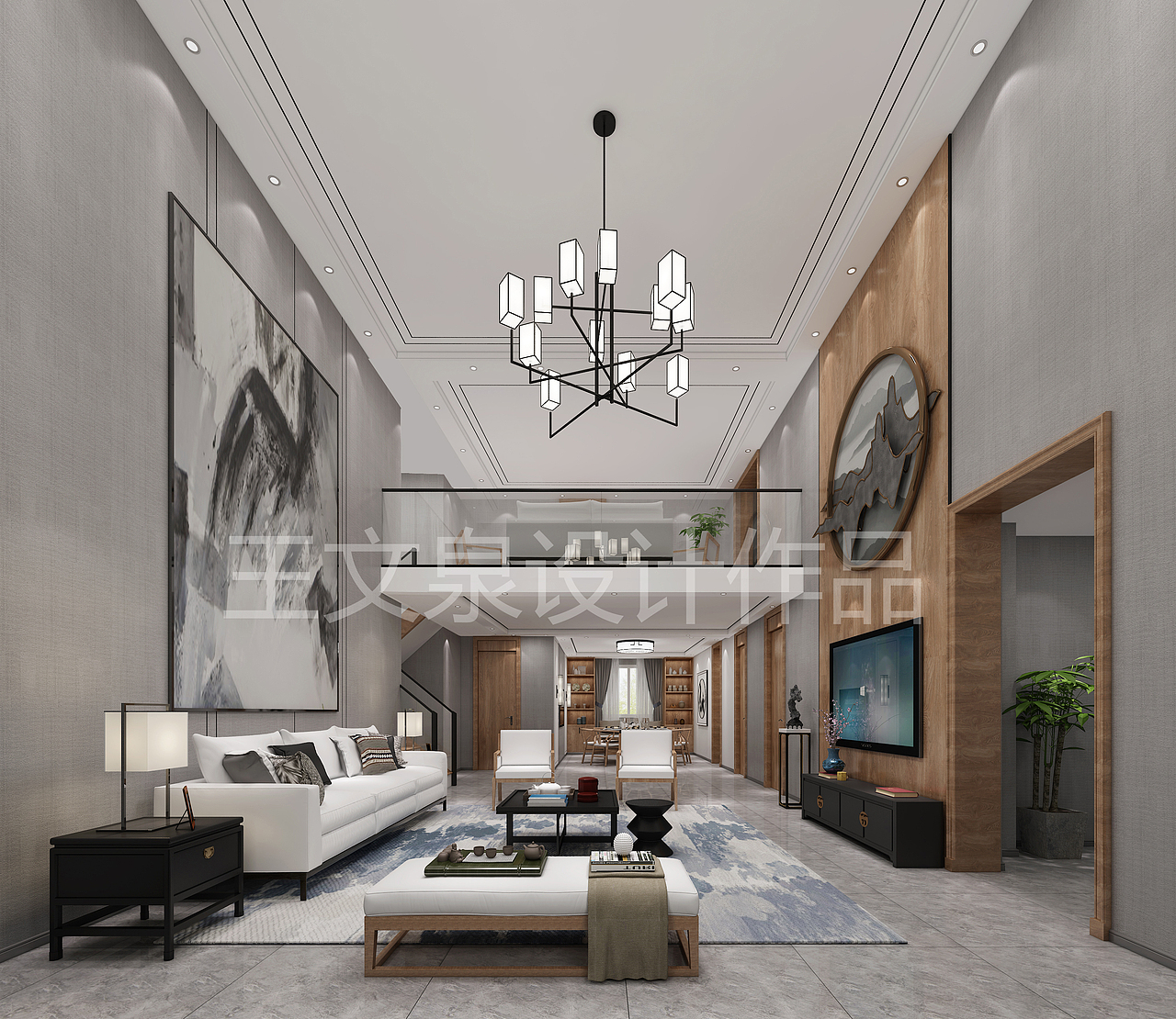 欧式 法式 中式 别墅设计效果图 作品 王文泉