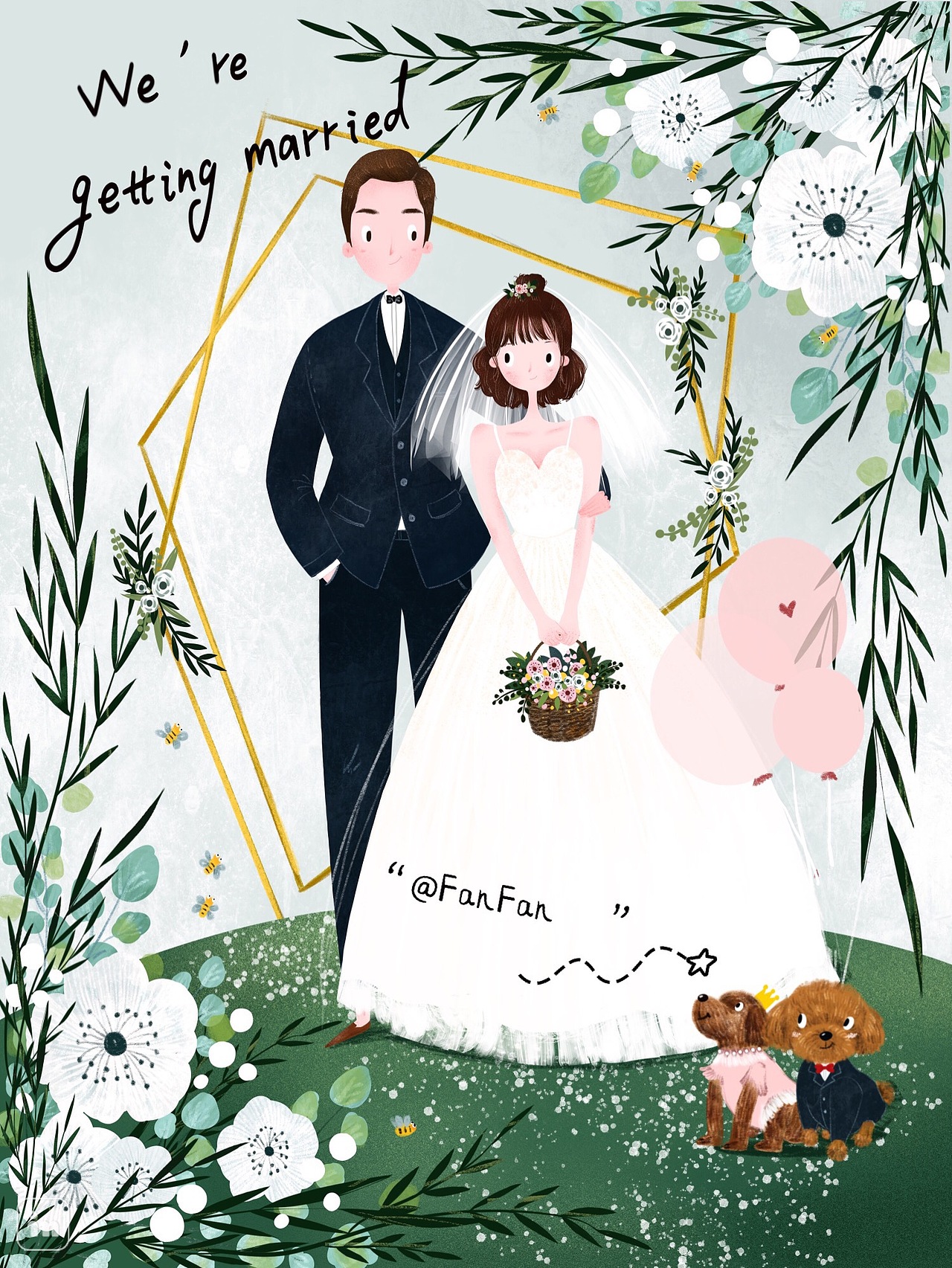 婚礼（图ZMTQwNjczNzI4） - 商业插画 - 站酷设计师Shirley范范原创素材 - 站酷ZCOOL