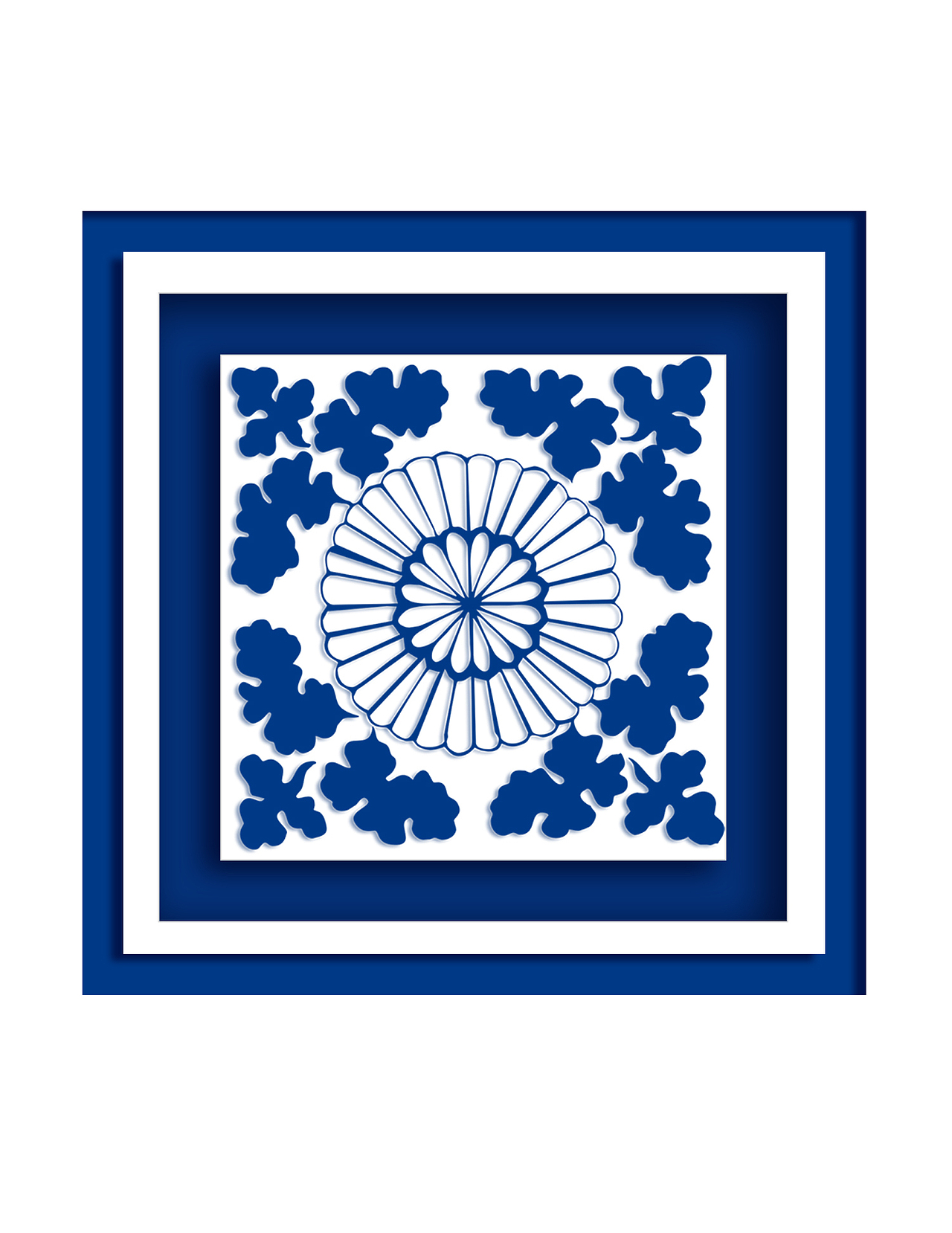 蓝色染织—民族风传统纹样装饰图案（图ZMjkzMjM0NTE2） - 艺术插画 - 站酷设计师油奈夹子原创素材 - 站酷ZCOOL