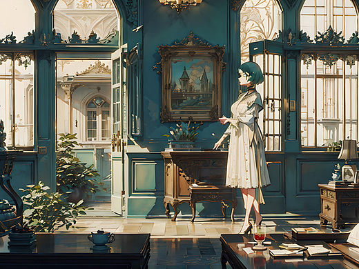 歐式建筑（個(gè)人主頁-ZNjQ5NTAzNjg=） - AI作品 - 站酷設(shè)計(jì)師Eva星月原創(chuàng)素材 - 站酷ZCOOL