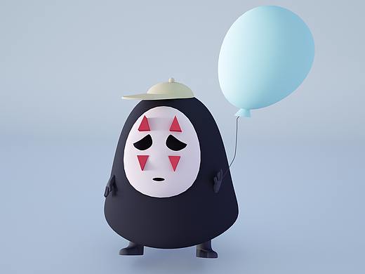 千与千寻无脸男Q版3维