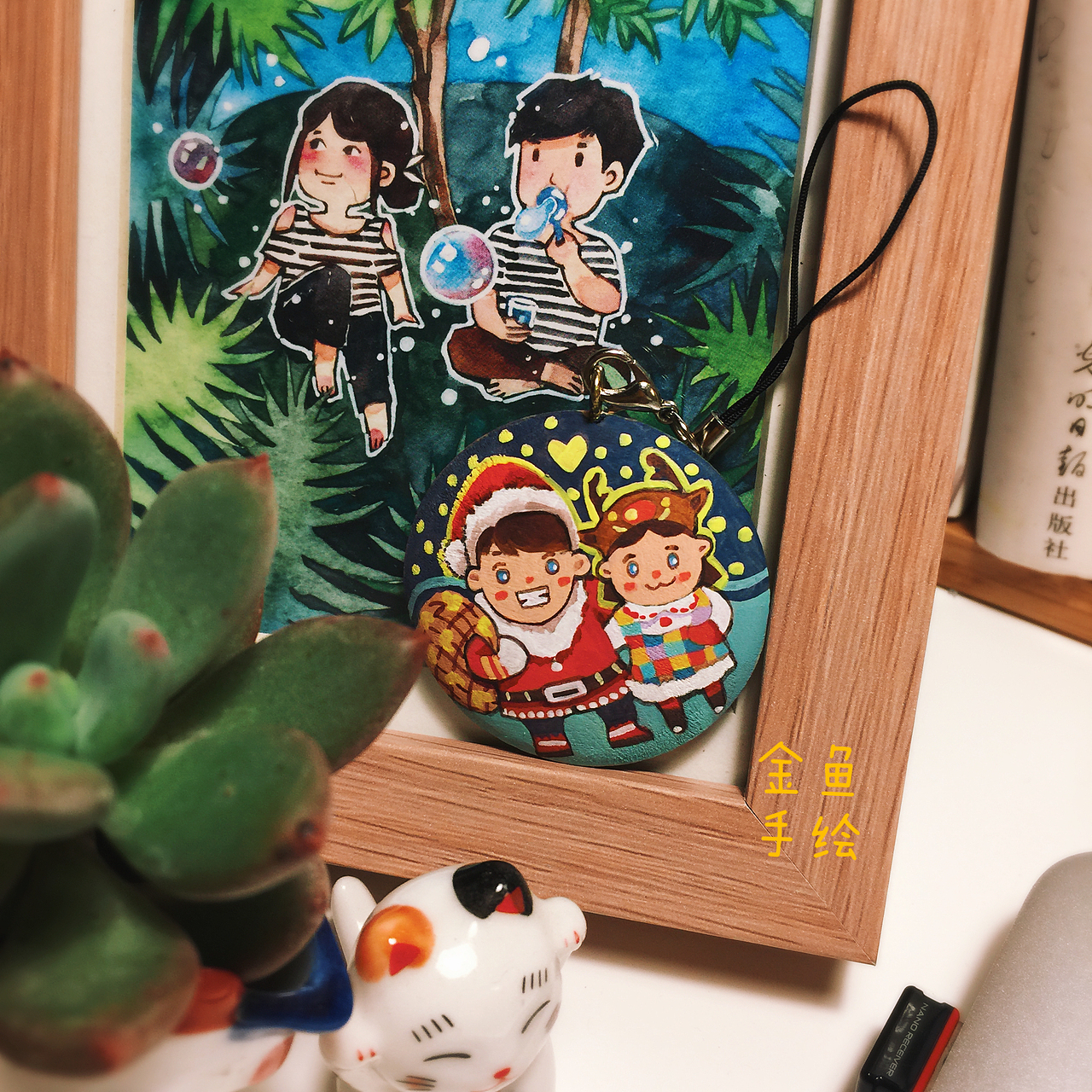 原创手绘小木牌