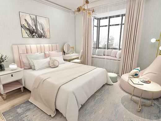 粉色少女臥室（個(gè)人主頁-ZMzk2MTMwODg=） - 家裝設(shè)計(jì) - 站酷設(shè)計(jì)師Zsy--爍原創(chuàng)素材 - 站酷ZCOOL