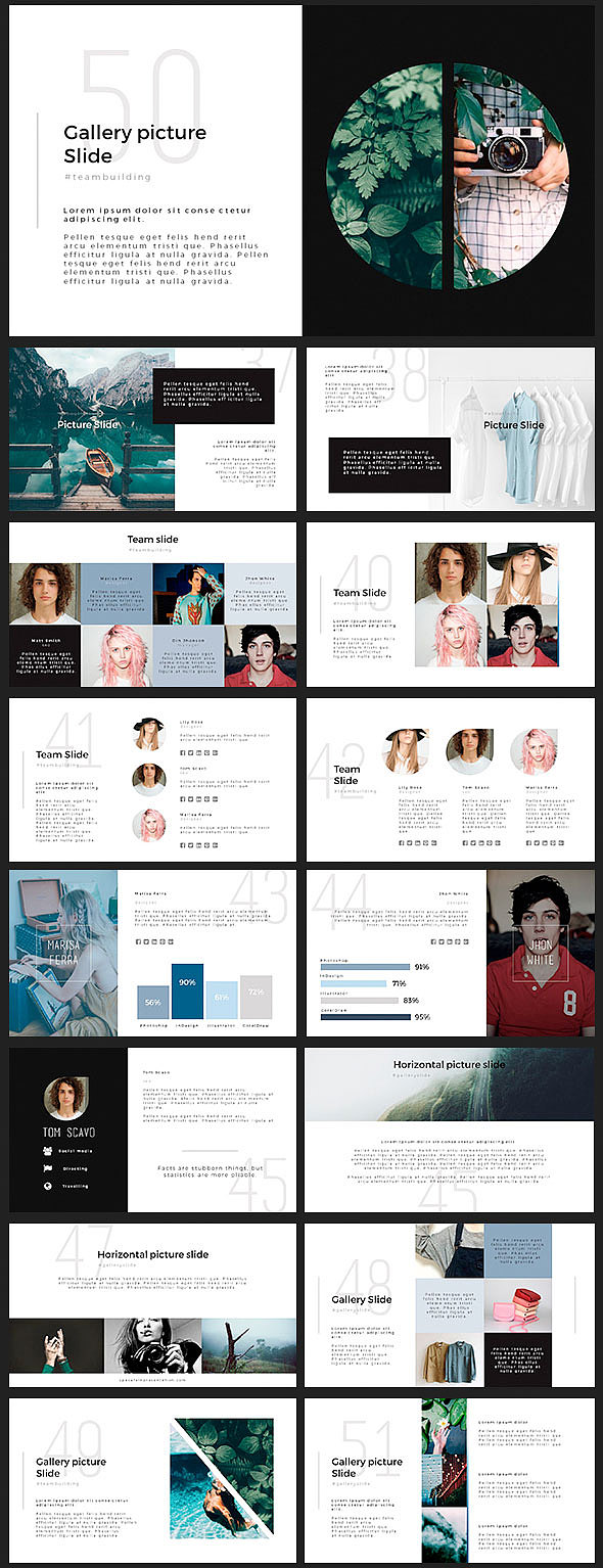85页商务简约时尚风格PPT模板